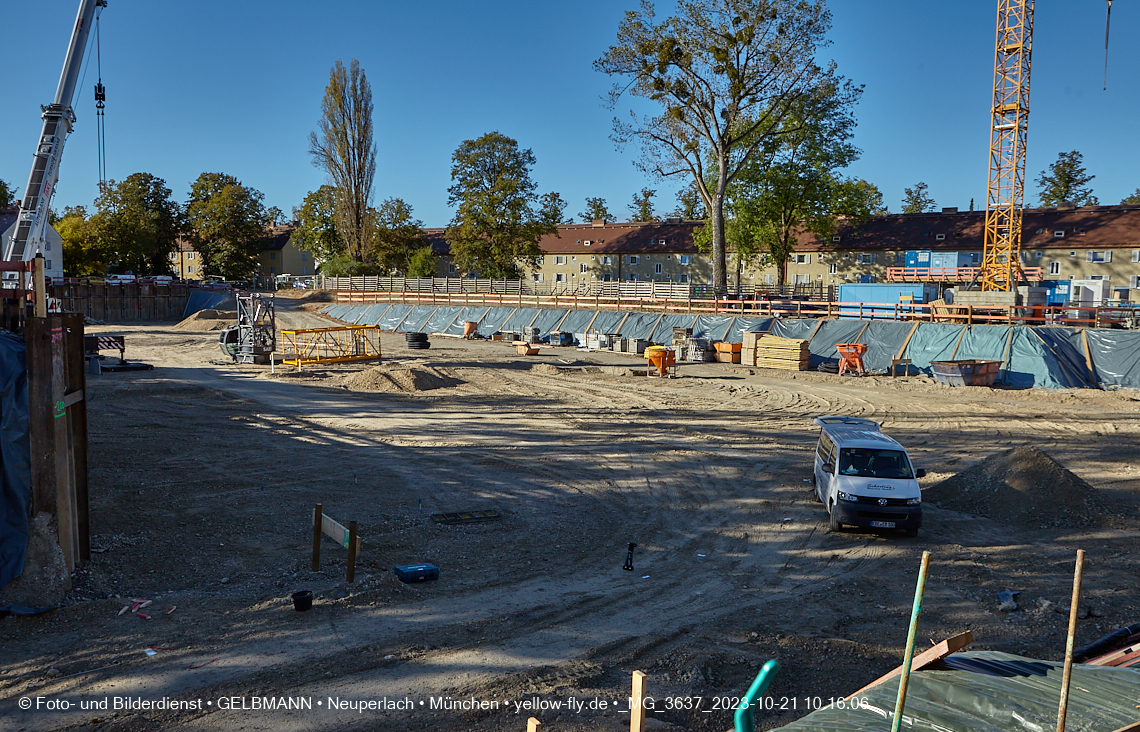 21.10.2023 - Baustelle Maikäfersiedlung in Berg am Laim und Neuperlach