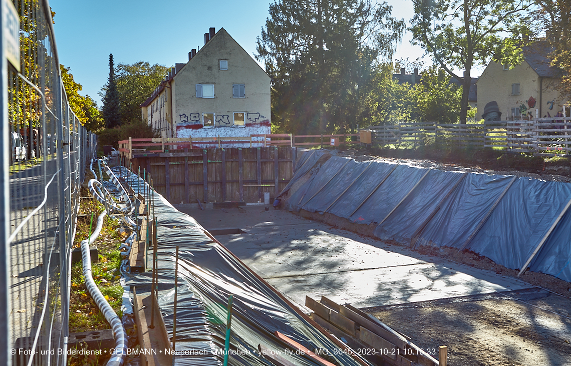 21.10.2023 - Baustelle Maikäfersiedlung in Berg am Laim und Neuperlach