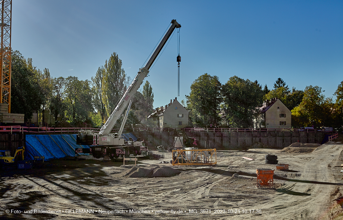 21.10.2023 - Baustelle Maikäfersiedlung in Berg am Laim und Neuperlach