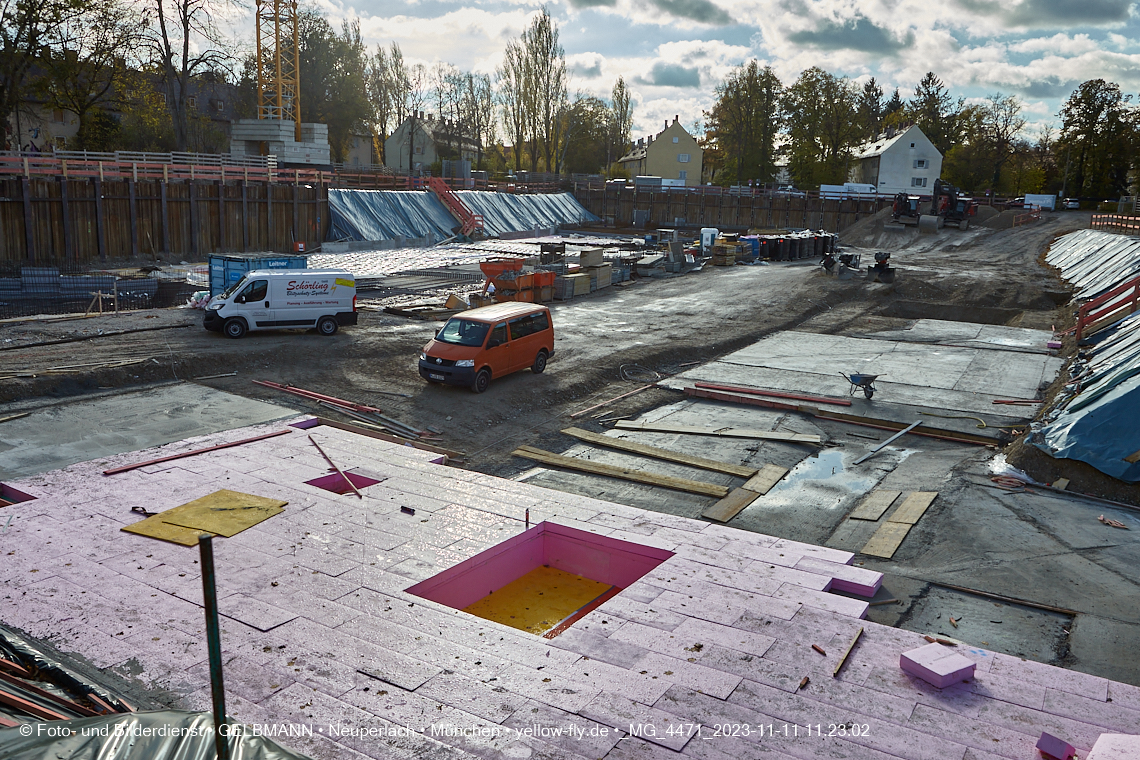 11.11.2023 - Baustelle Maikäfersiedlung in Berg am Laim und Neuperlach