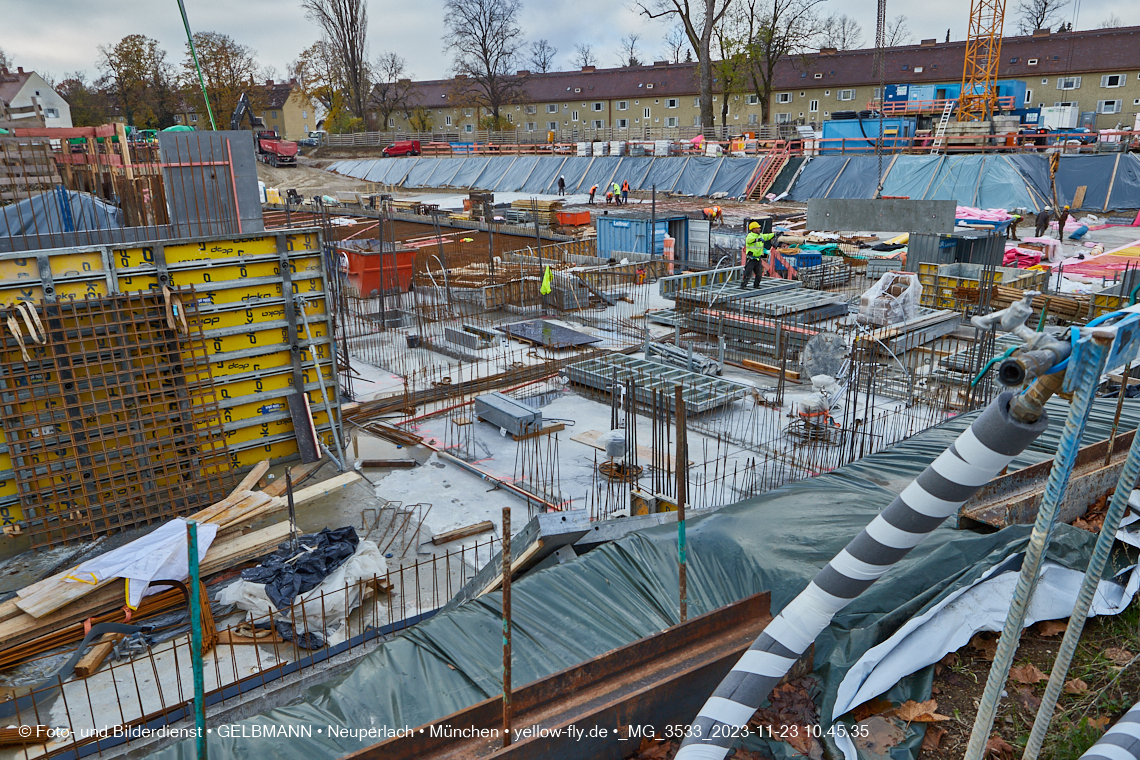 23.11.2023 - Baustelle Maikäfersiedlung in Berg am Laim und Neuperlach