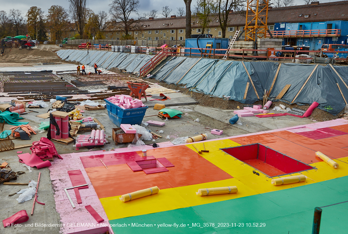 23.11.2023 - Baustelle Maikäfersiedlung in Berg am Laim und Neuperlach