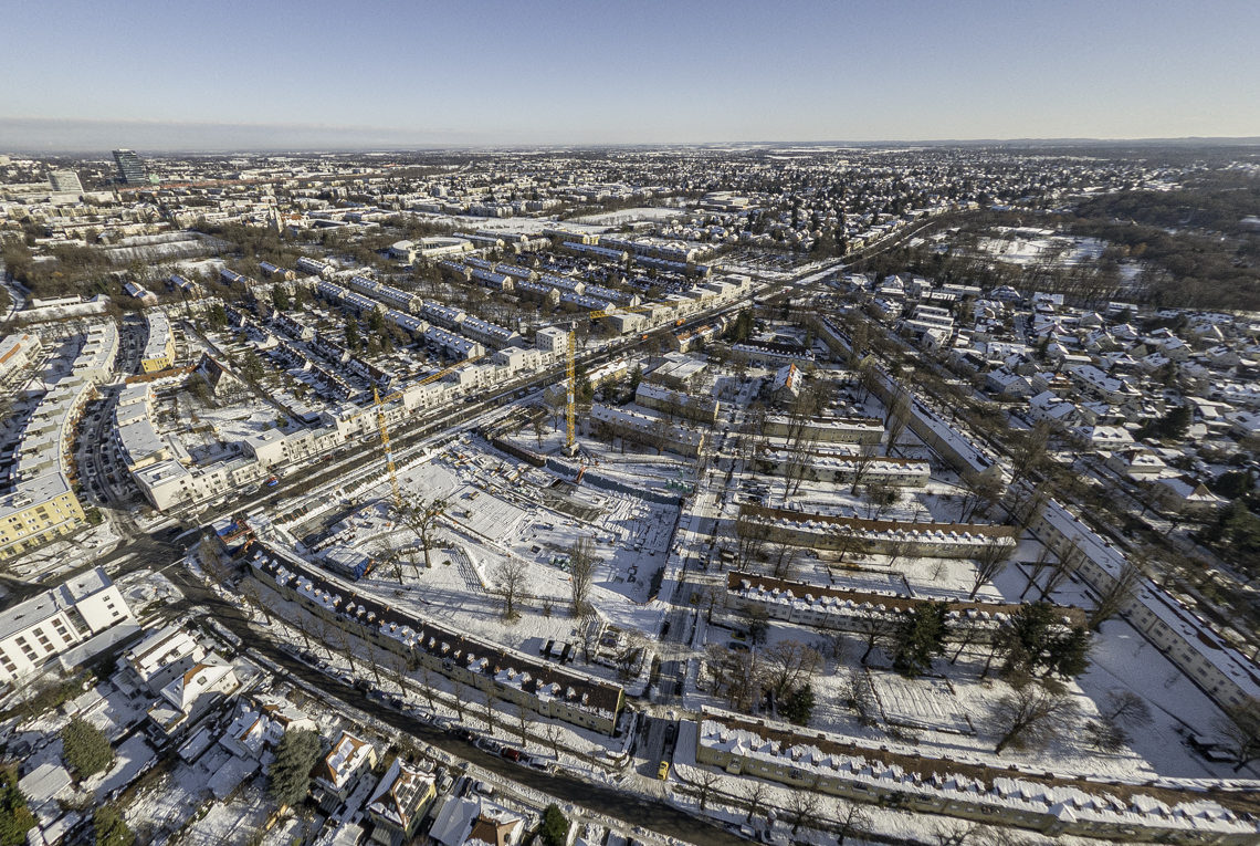 06.12.2021 - Baustelle Maikäfersiedlung in Berg-am-Laim und Neuperlach