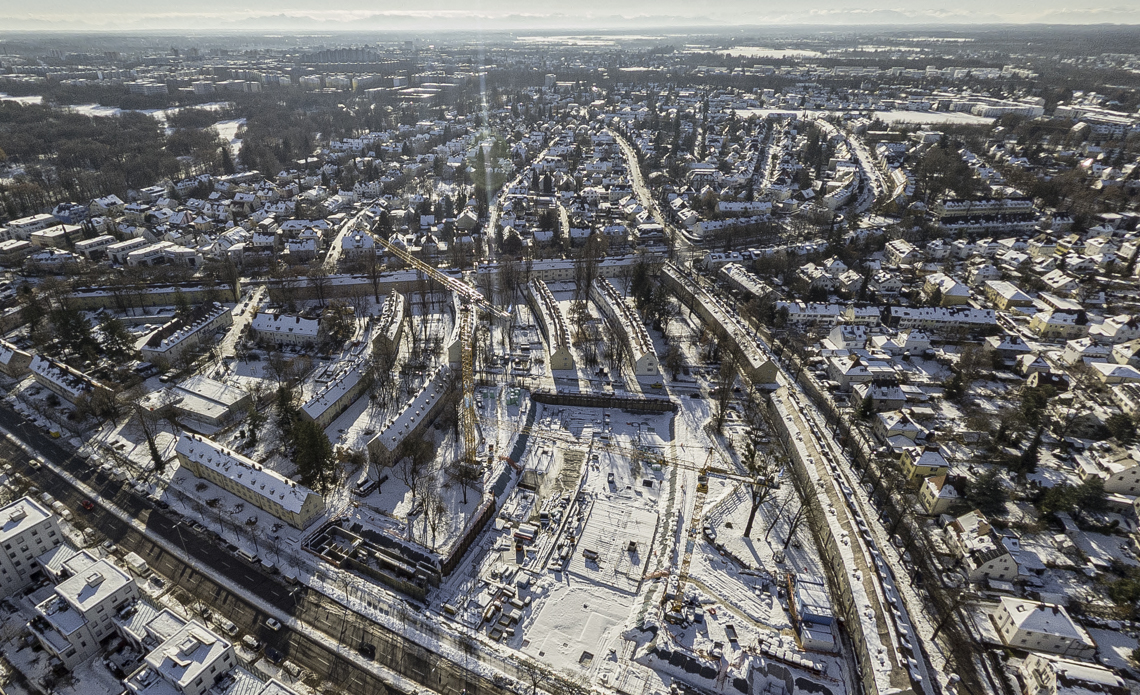 06.12.2021 - Baustelle Maikäfersiedlung in Berg-am-Laim und Neuperlach