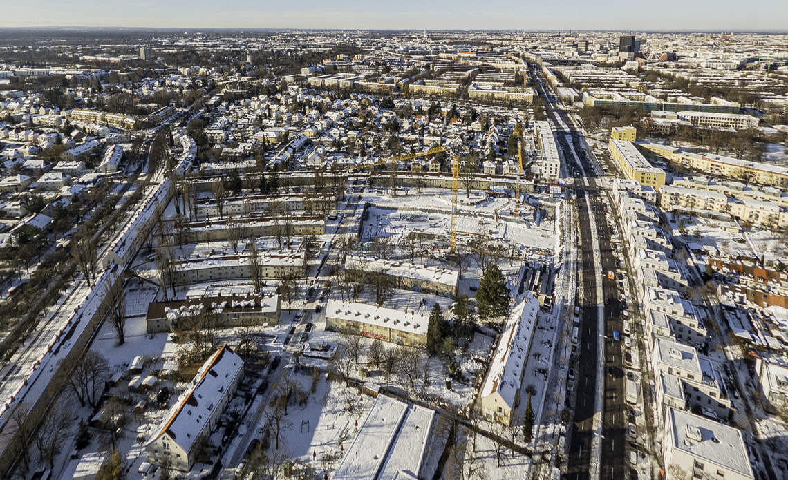 06.12.2021 - Baustelle Maikäfersiedlung in Berg-am-Laim und Neuperlach