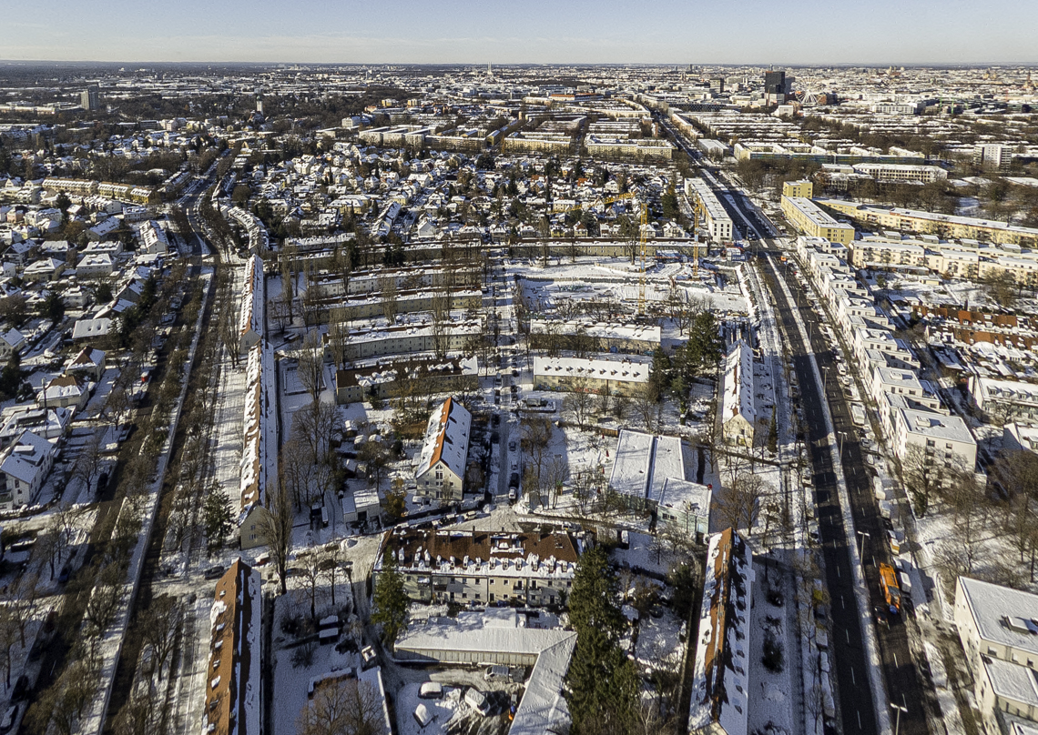 06.12.2021 - Baustelle Maikäfersiedlung in Berg-am-Laim und Neuperlach