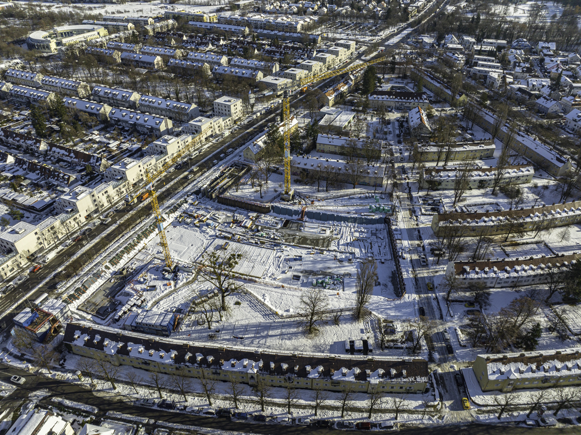 07.12.2021 - Baustelle Maikäfersiedlung in Berg-am-Laim und Neuperlach