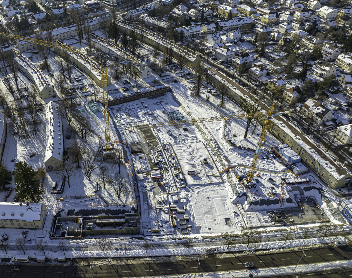 07.12.2021 - Baustelle Maikäfersiedlung in Berg-am-Laim und Neuperlach