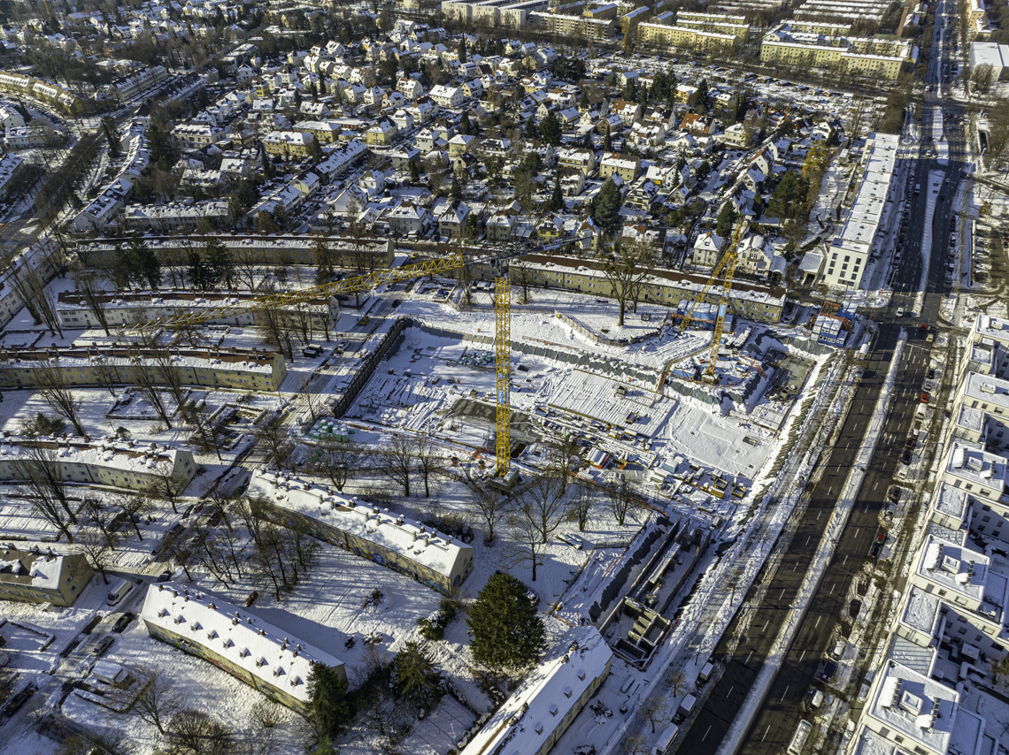 07.12.2021 - Baustelle Maikäfersiedlung in Berg-am-Laim und Neuperlach