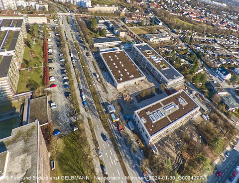 30.01.2024 - Baustelle zur Grundschule am Karl-Marx-Ring in Neuperlach