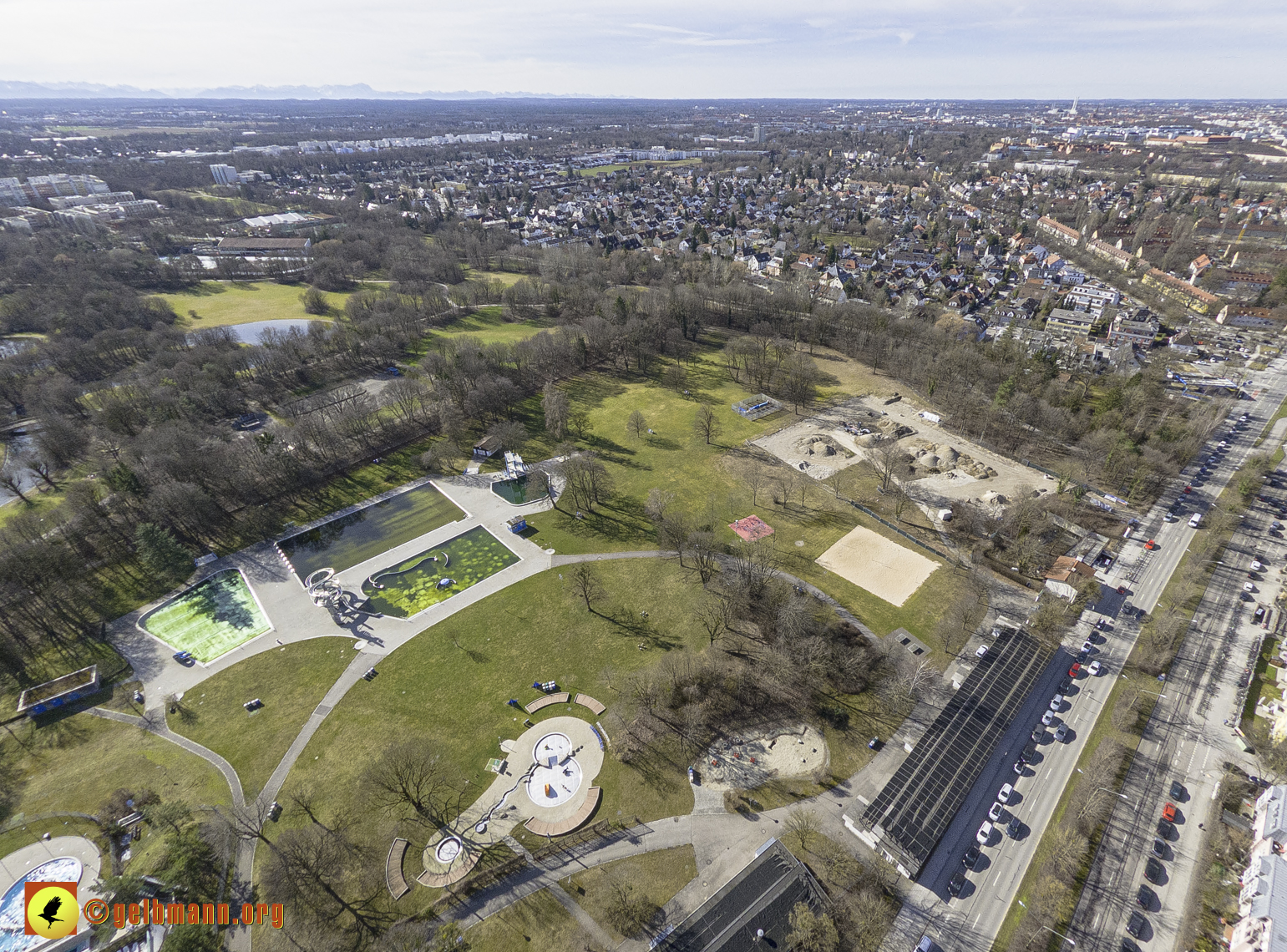 15.02.2024 - Der Ostpark und die Geothermie Baustelle in Berg am Laim und Neuperlach