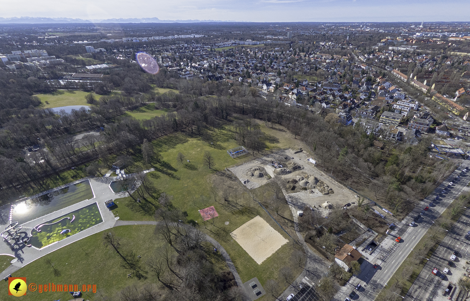 15.02.2024 - Der Ostpark und die Geothermie Baustelle in Berg am Laim und Neuperlach