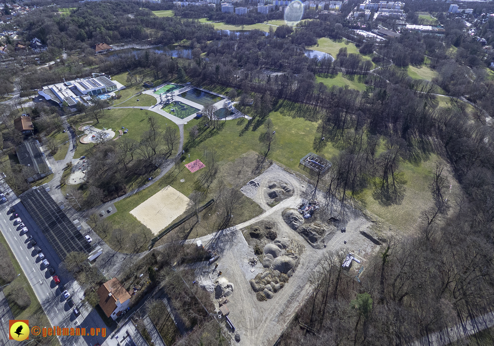 15.02.2024 - Der Ostpark und die Geothermie Baustelle in Berg am Laim und Neuperlach