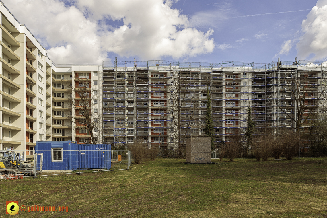 15.03.2024 - Gerüstabbau am Karl-Marx-Ring 11-21