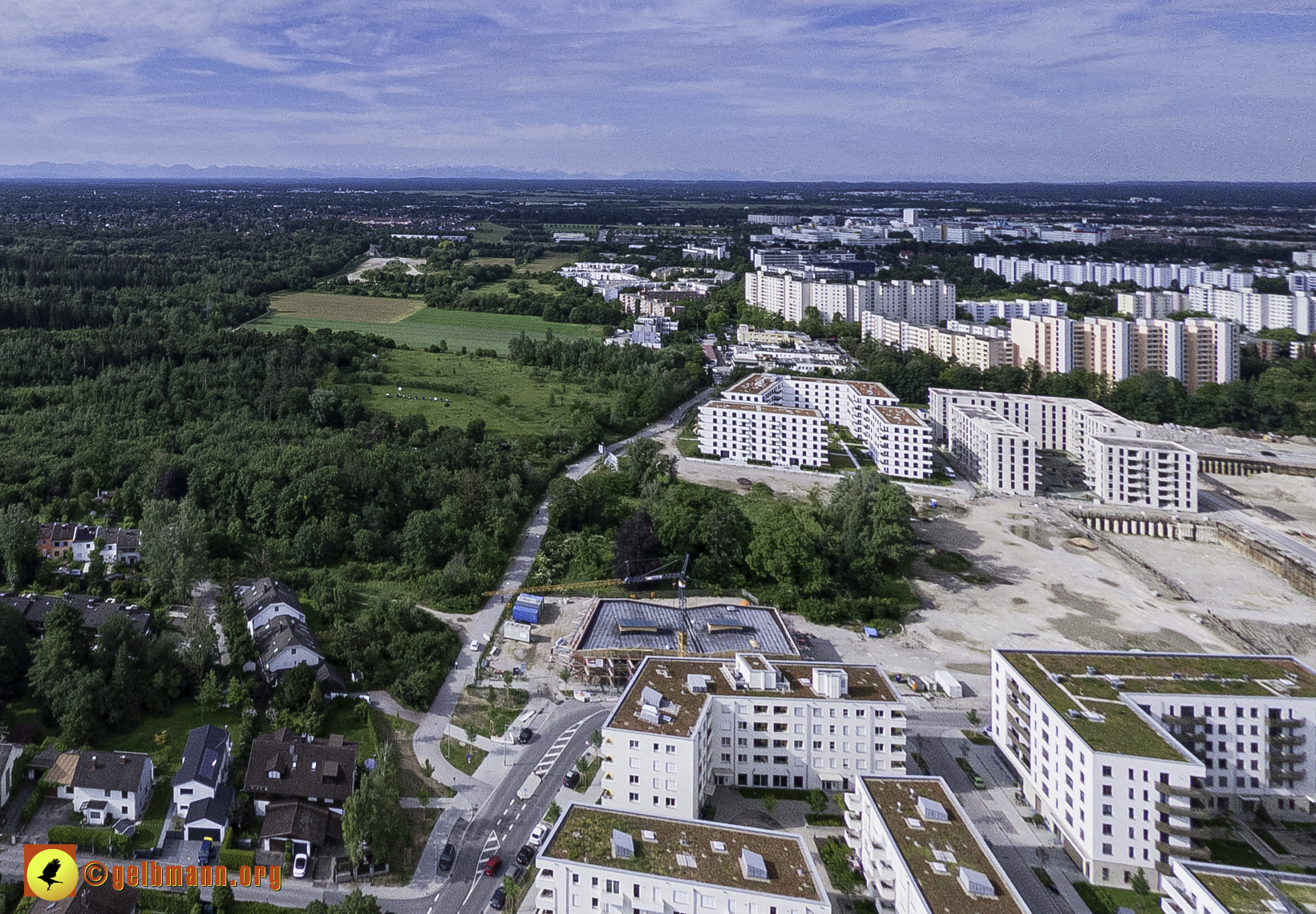 06.06.2024 - Luftbilder der Baustelle Alexisquartier und Pandion Verde in Neuperlach 06.06.2024 - Luftbilder der Baustelle Alexisquartier und Pandion Verde in Neuperlach