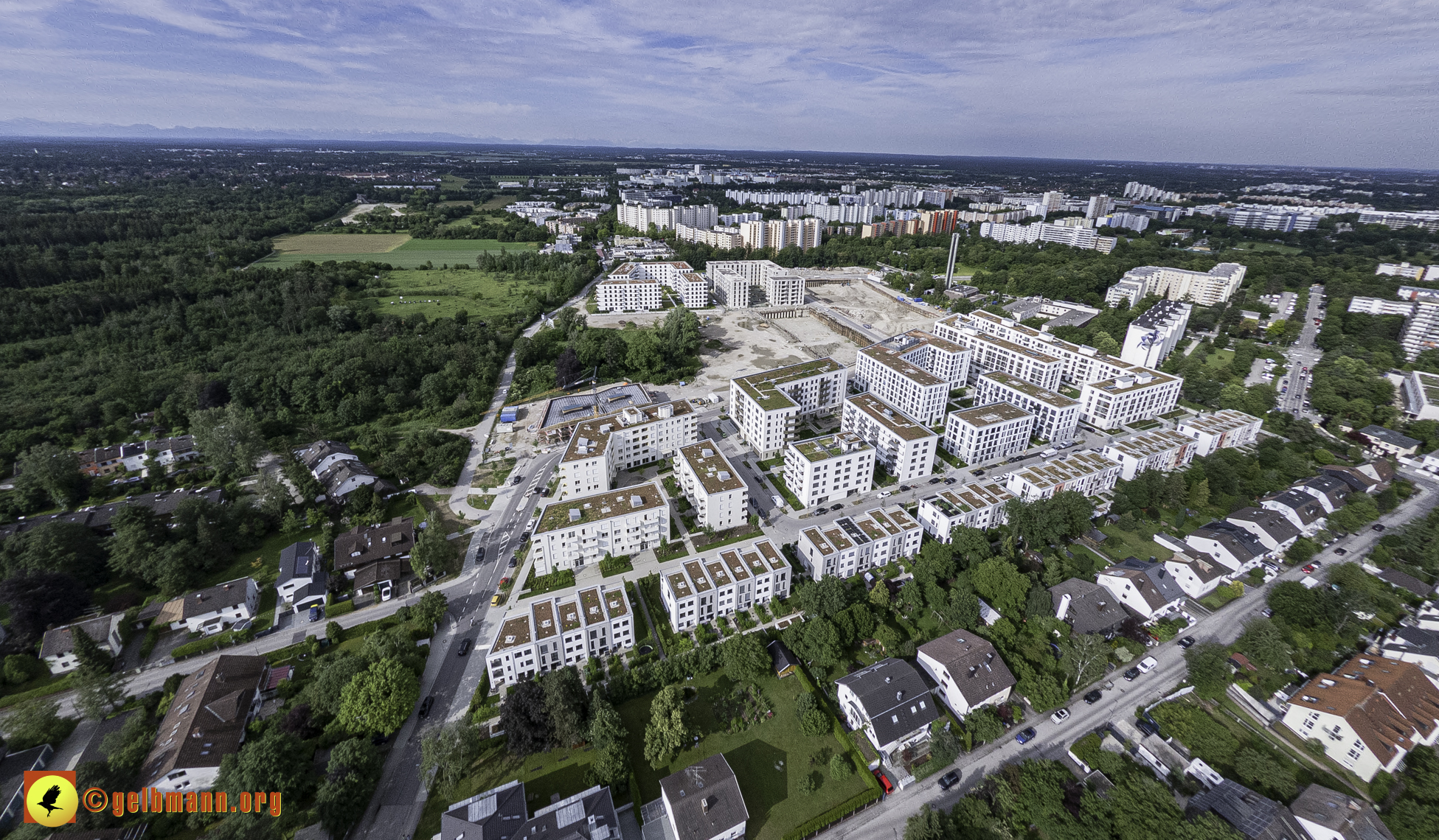 06.06.2024 - Luftbilder der Baustelle Alexisquartier und Pandion Verde in Neuperlach 06.06.2024 - Luftbilder der Baustelle Alexisquartier und Pandion Verde in Neuperlach