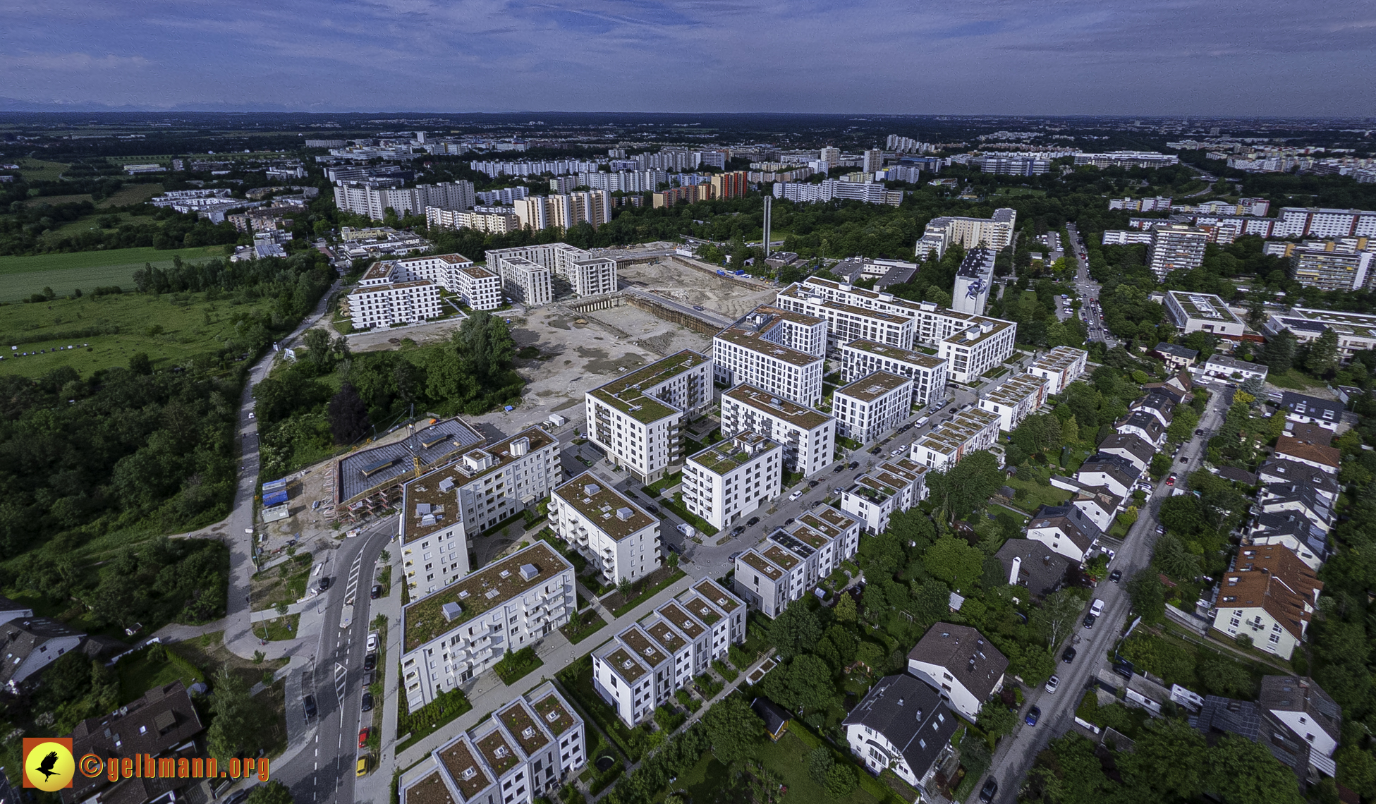 06.06.2024 - Luftbilder der Baustelle Alexisquartier und Pandion Verde in Neuperlach 06.06.2024 - Luftbilder der Baustelle Alexisquartier und Pandion Verde in Neuperlach