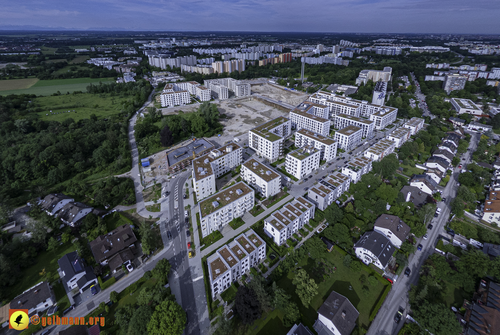 06.06.2024 - Luftbilder der Baustelle Alexisquartier und Pandion Verde in Neuperlach 06.06.2024 - Luftbilder der Baustelle Alexisquartier und Pandion Verde in Neuperlach