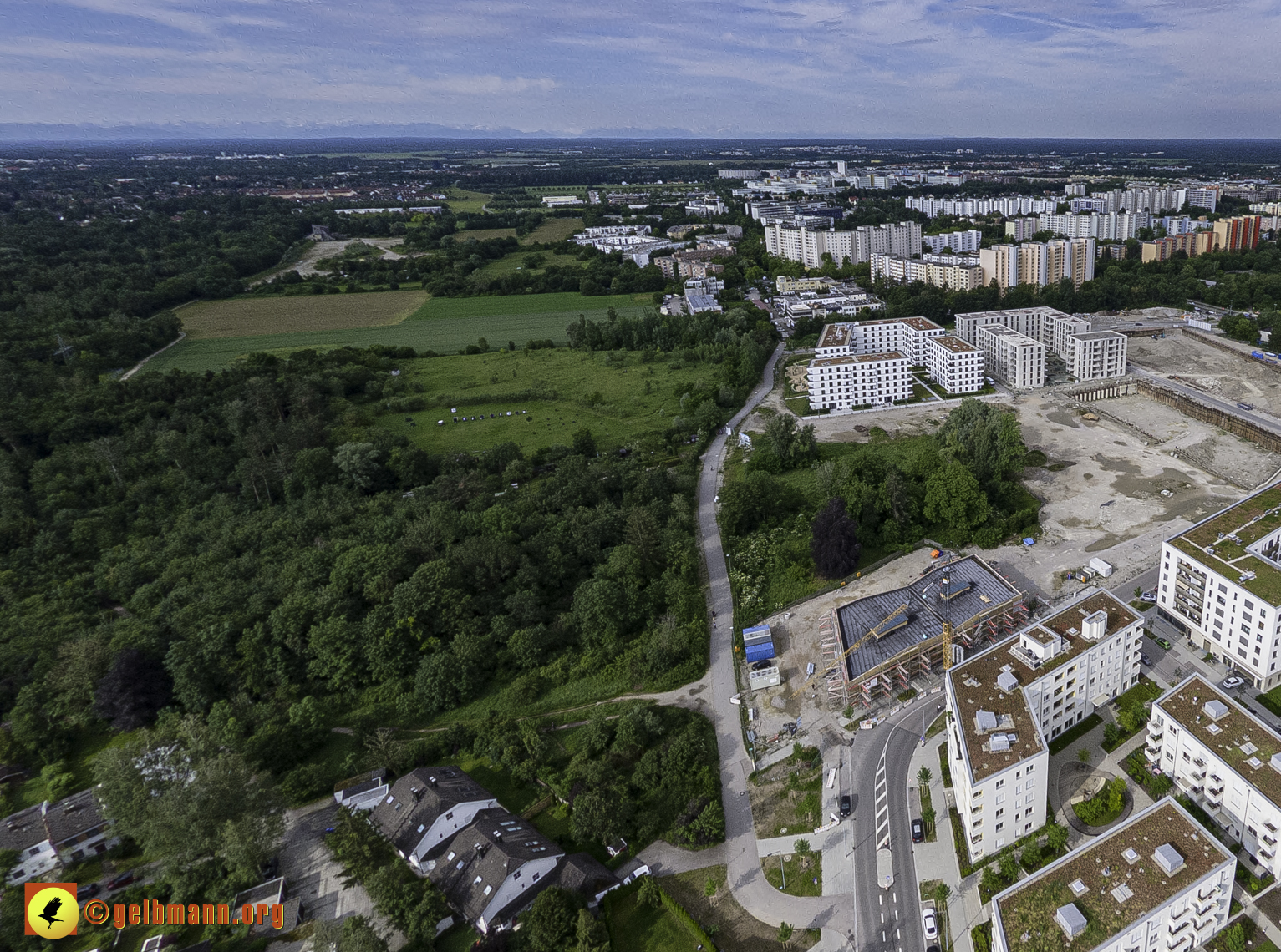 06.06.2024 - Luftbilder der Baustelle Alexisquartier und Pandion Verde in Neuperlach 06.06.2024 - Luftbilder der Baustelle Alexisquartier und Pandion Verde in Neuperlach