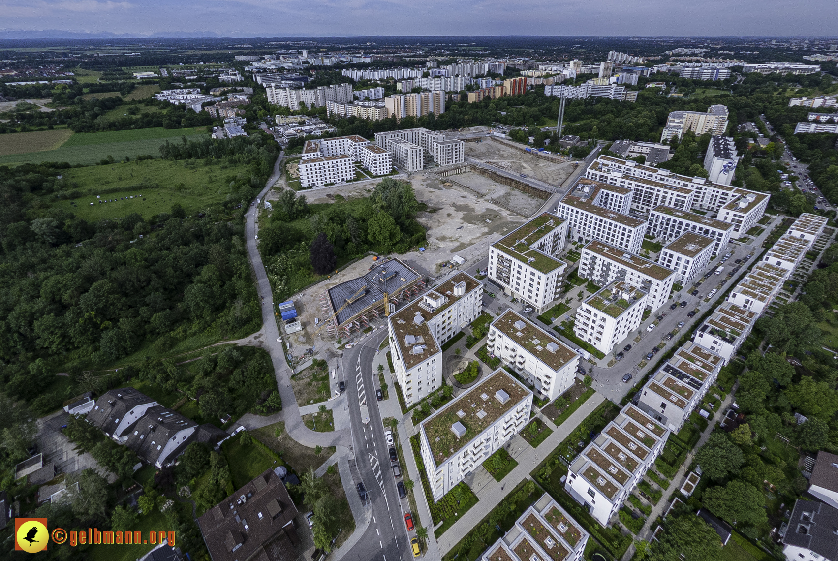 06.06.2024 - Luftbilder der Baustelle Alexisquartier und Pandion Verde in Neuperlach 06.06.2024 - Luftbilder der Baustelle Alexisquartier und Pandion Verde in Neuperlach