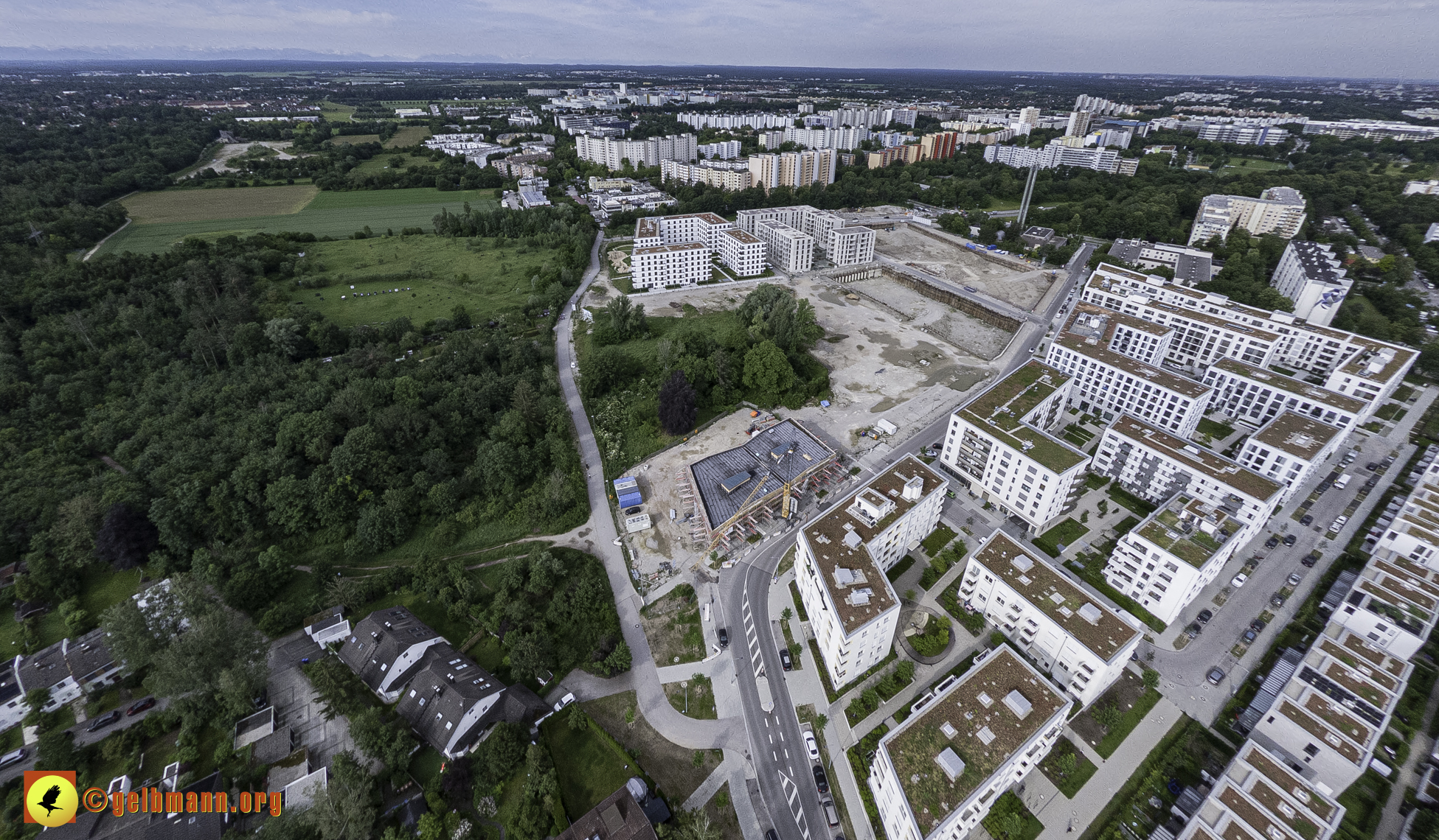 06.06.2024 - Luftbilder der Baustelle Alexisquartier und Pandion Verde in Neuperlach 06.06.2024 - Luftbilder der Baustelle Alexisquartier und Pandion Verde in Neuperlach