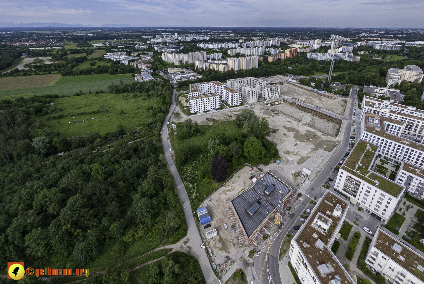 06.06.2024 - Luftbilder der Baustelle Alexisquartier und Pandion Verde in Neuperlach 06.06.2024 - Luftbilder der Baustelle Alexisquartier und Pandion Verde in Neuperlach