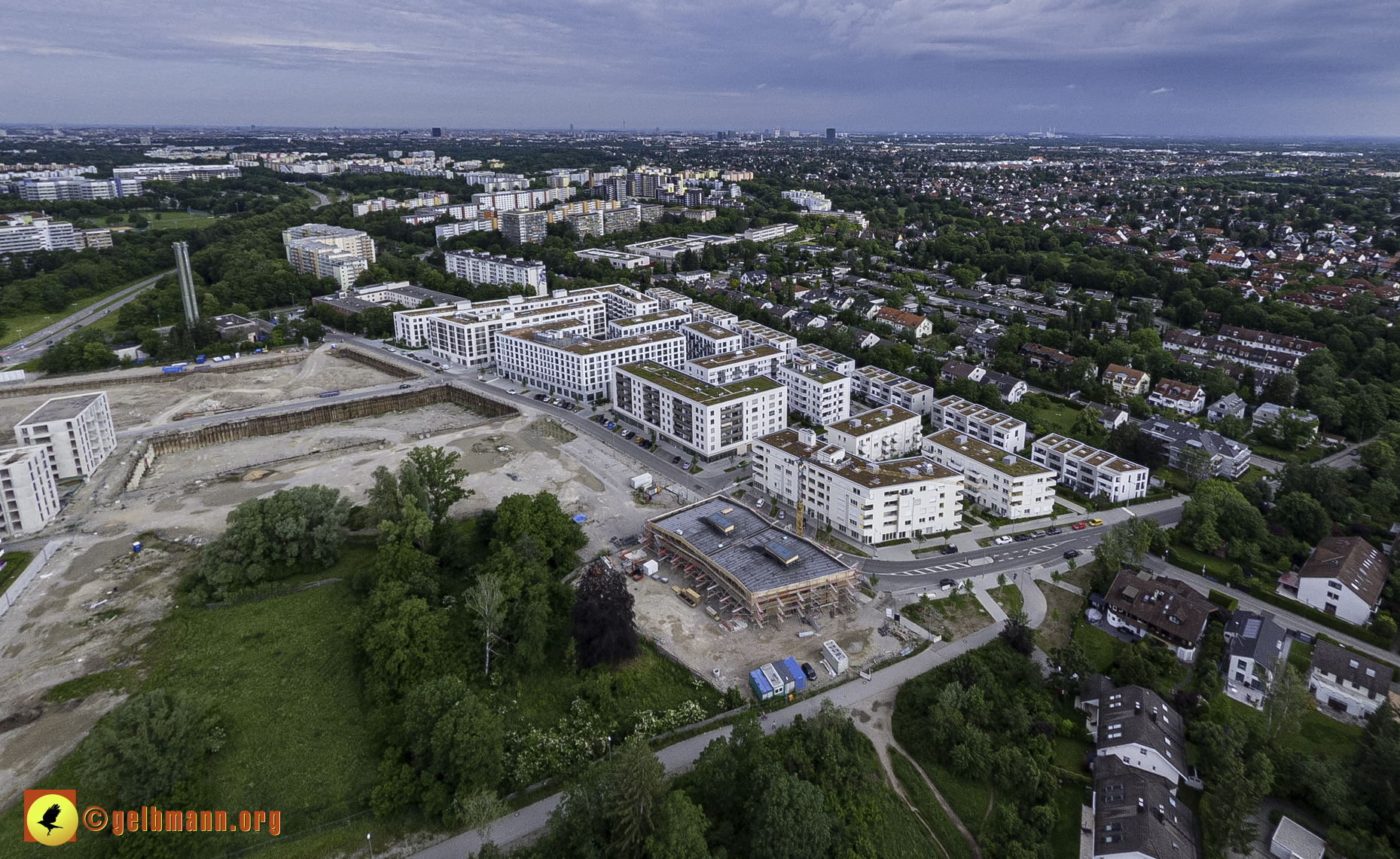 06.06.2024 - Luftbilder der Baustelle Alexisquartier und Pandion Verde in Neuperlach 06.06.2024 - Luftbilder der Baustelle Alexisquartier und Pandion Verde in Neuperlach