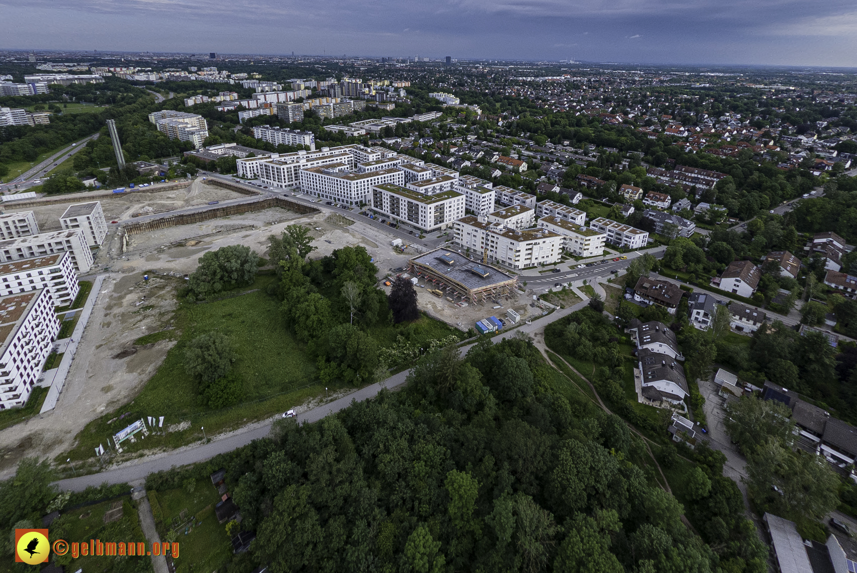 06.06.2024 - Luftbilder der Baustelle Alexisquartier und Pandion Verde in Neuperlach 06.06.2024 - Luftbilder der Baustelle Alexisquartier und Pandion Verde in Neuperlach