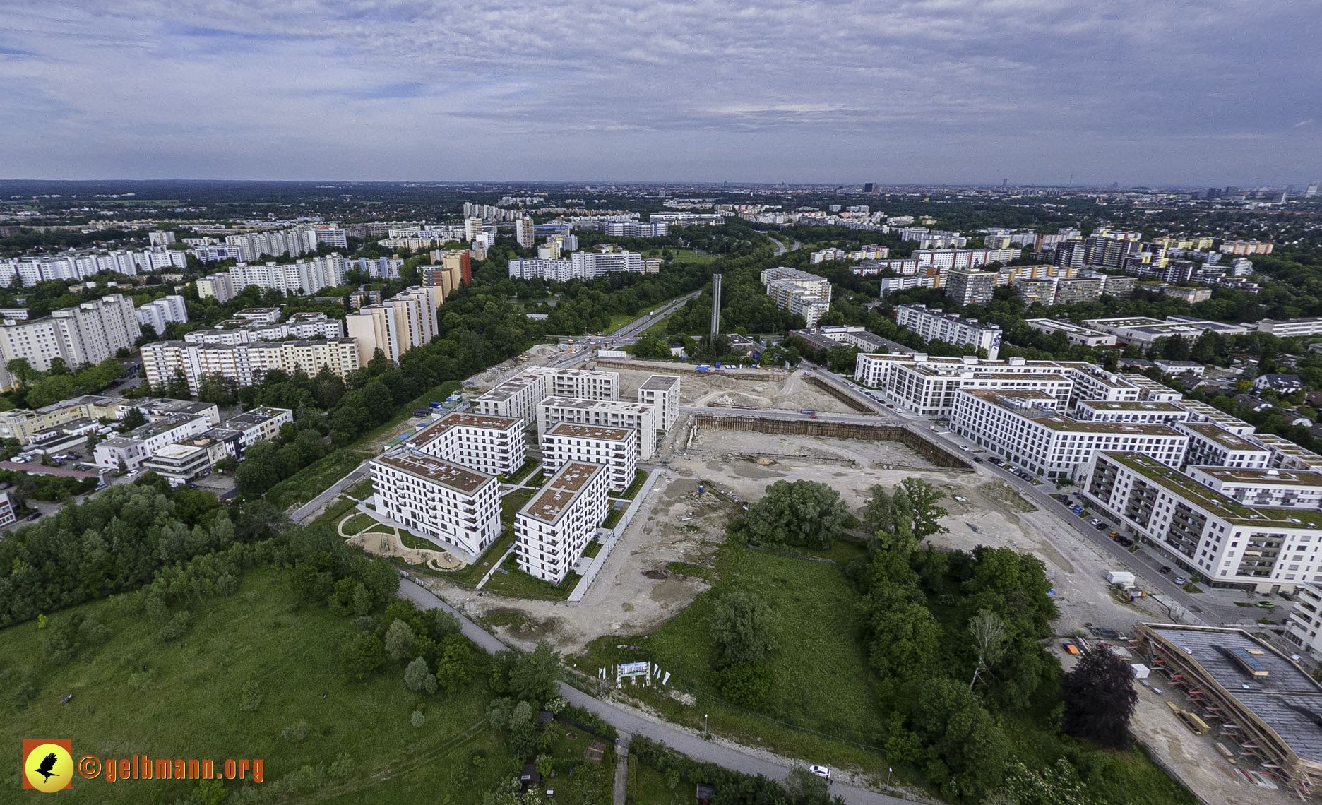 06.06.2024 - Luftbilder der Baustelle Alexisquartier und Pandion Verde in Neuperlach 06.06.2024 - Luftbilder der Baustelle Alexisquartier und Pandion Verde in Neuperlach