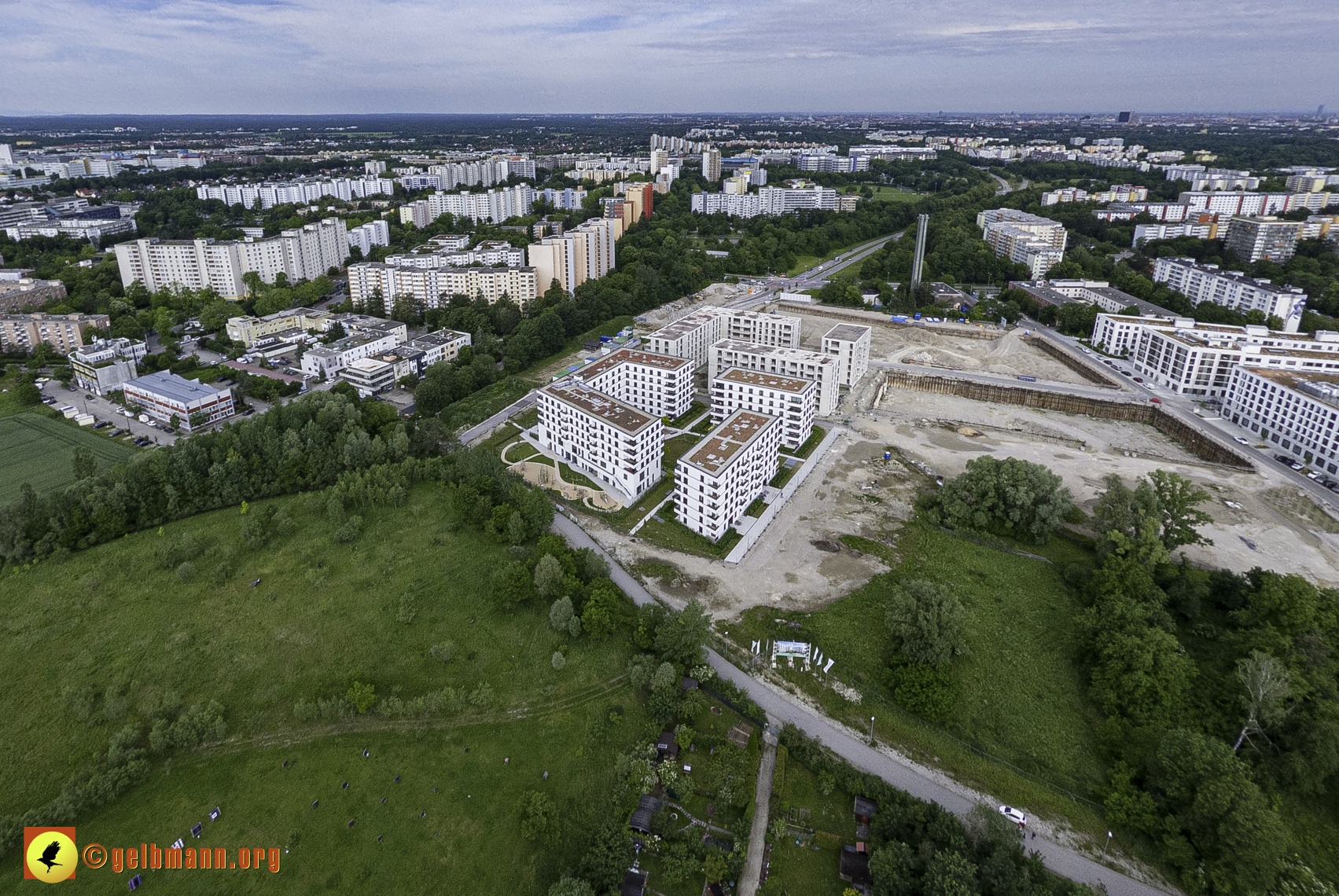 06.06.2024 - Luftbilder der Baustelle Alexisquartier und Pandion Verde in Neuperlach 06.06.2024 - Luftbilder der Baustelle Alexisquartier und Pandion Verde in Neuperlach