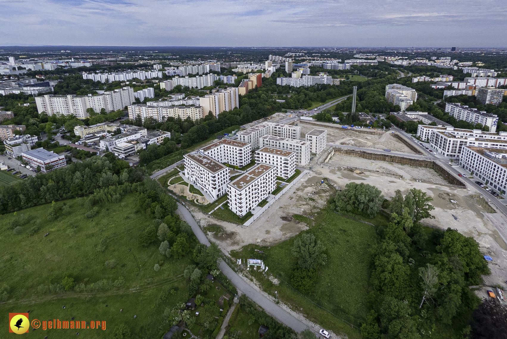 06.06.2024 - Luftbilder der Baustelle Alexisquartier und Pandion Verde in Neuperlach 06.06.2024 - Luftbilder der Baustelle Alexisquartier und Pandion Verde in Neuperlach