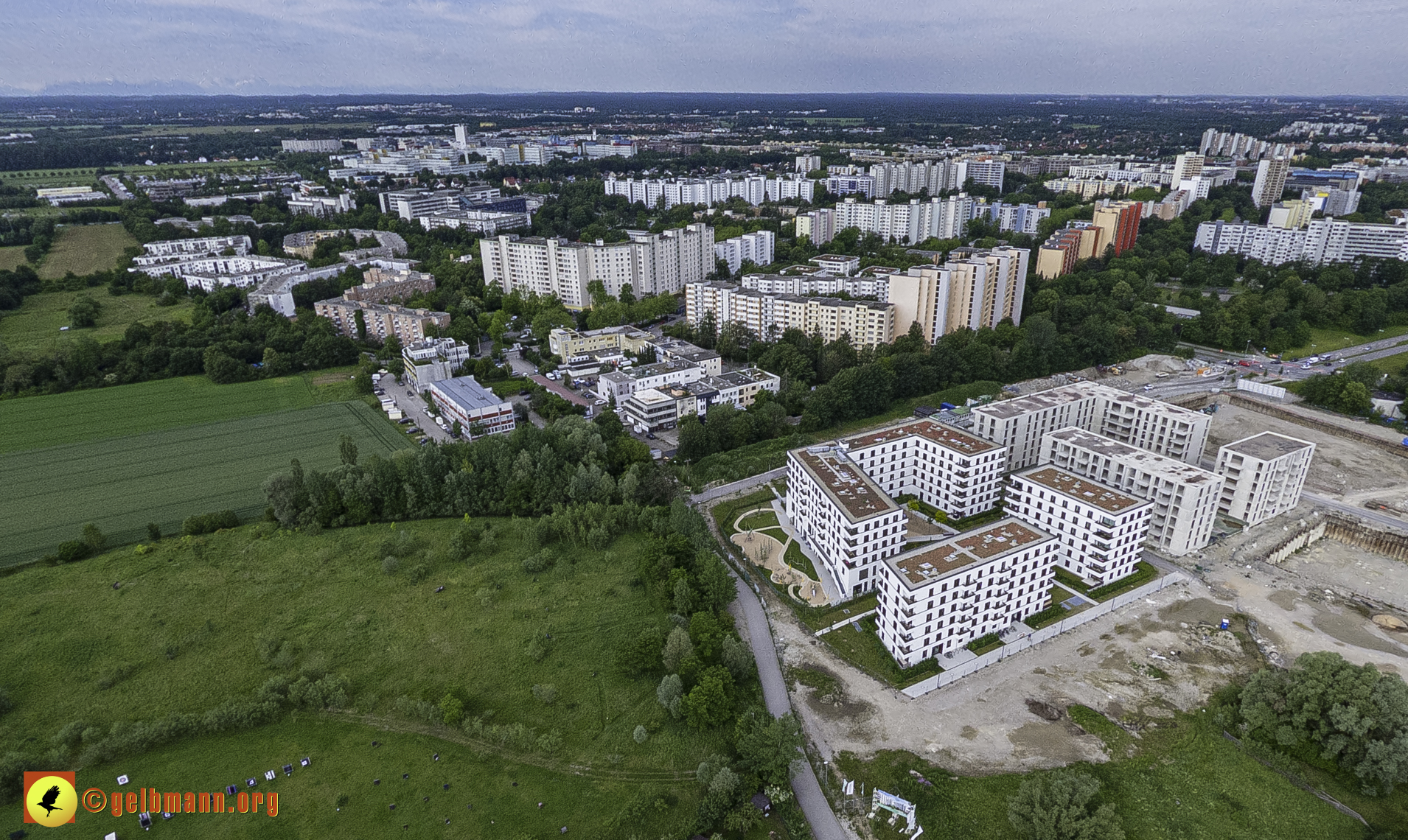 06.06.2024 - Luftbilder der Baustelle Alexisquartier und Pandion Verde in Neuperlach 06.06.2024 - Luftbilder der Baustelle Alexisquartier und Pandion Verde in Neuperlach