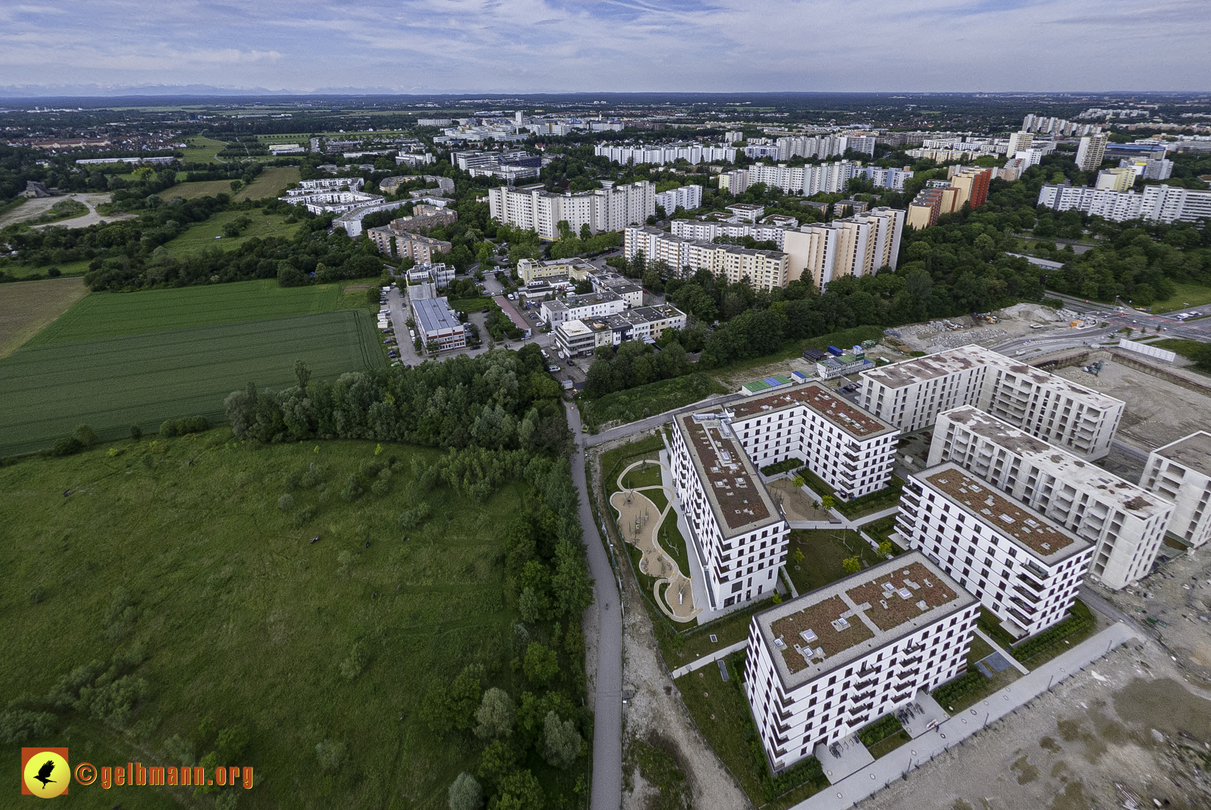 06.06.2024 - Luftbilder der Baustelle Alexisquartier und Pandion Verde in Neuperlach 06.06.2024 - Luftbilder der Baustelle Alexisquartier und Pandion Verde in Neuperlach