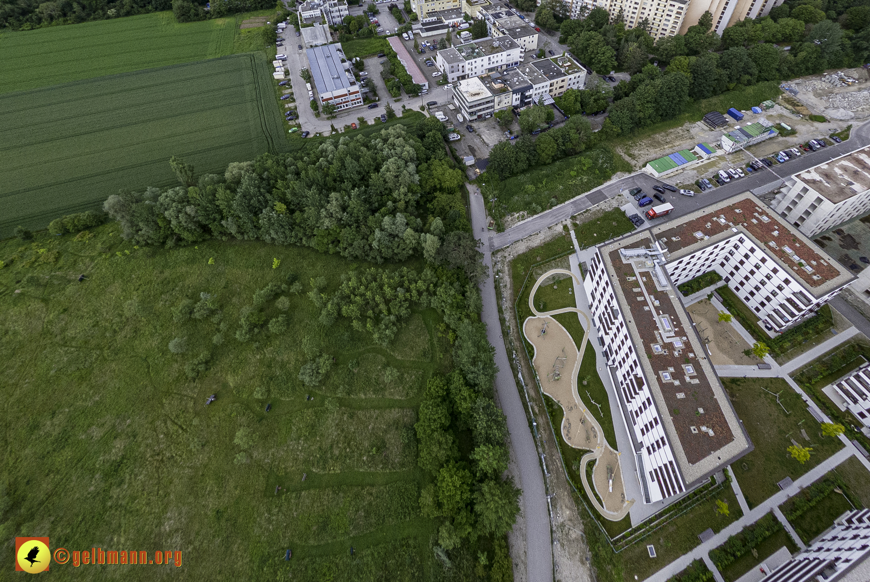 06.06.2024 - Luftbilder der Baustelle Alexisquartier und Pandion Verde in Neuperlach 06.06.2024 - Luftbilder der Baustelle Alexisquartier und Pandion Verde in Neuperlach