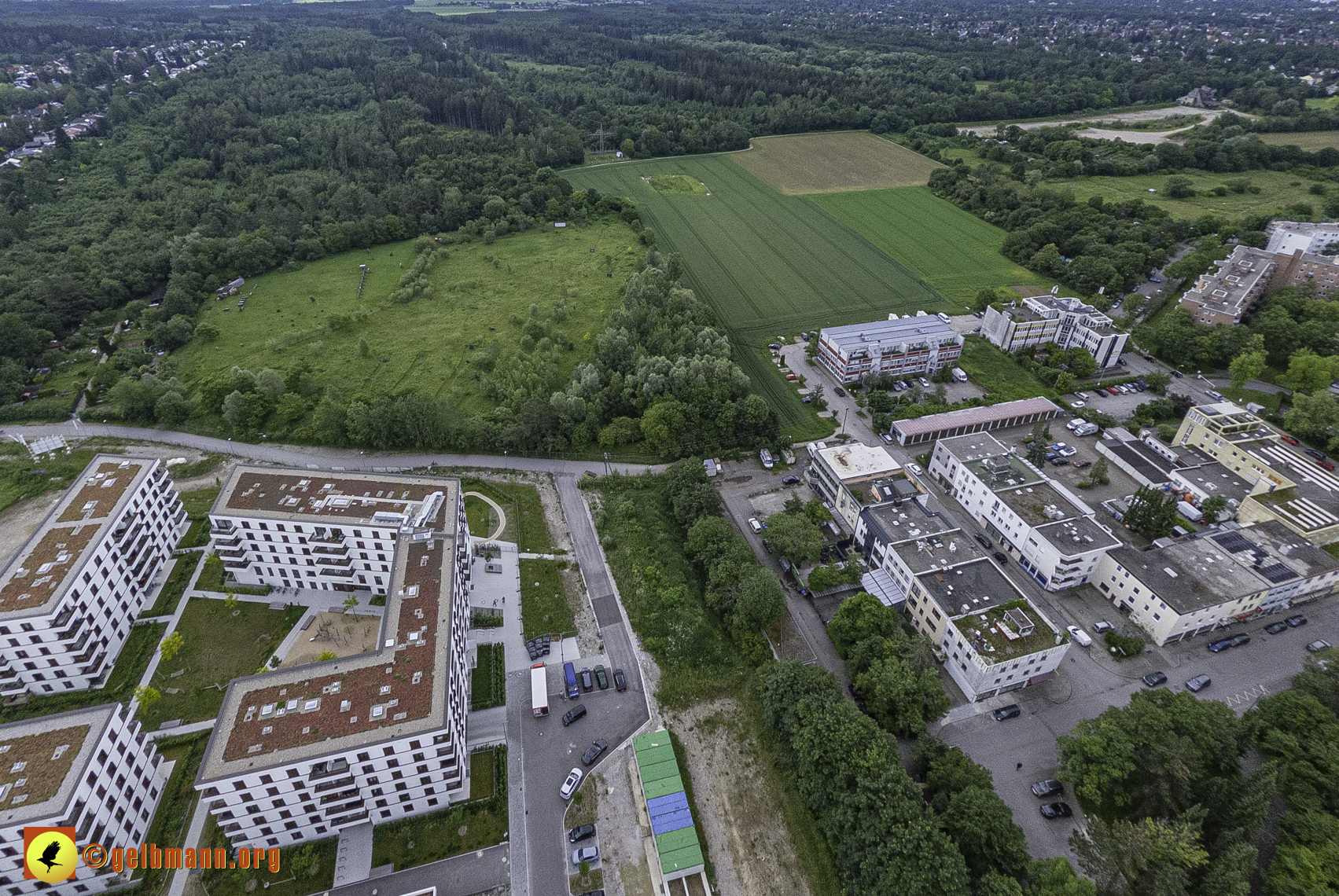 06.06.2024 - Luftbilder der Baustelle Alexisquartier und Pandion Verde in Neuperlach 06.06.2024 - Luftbilder der Baustelle Alexisquartier und Pandion Verde in Neuperlach