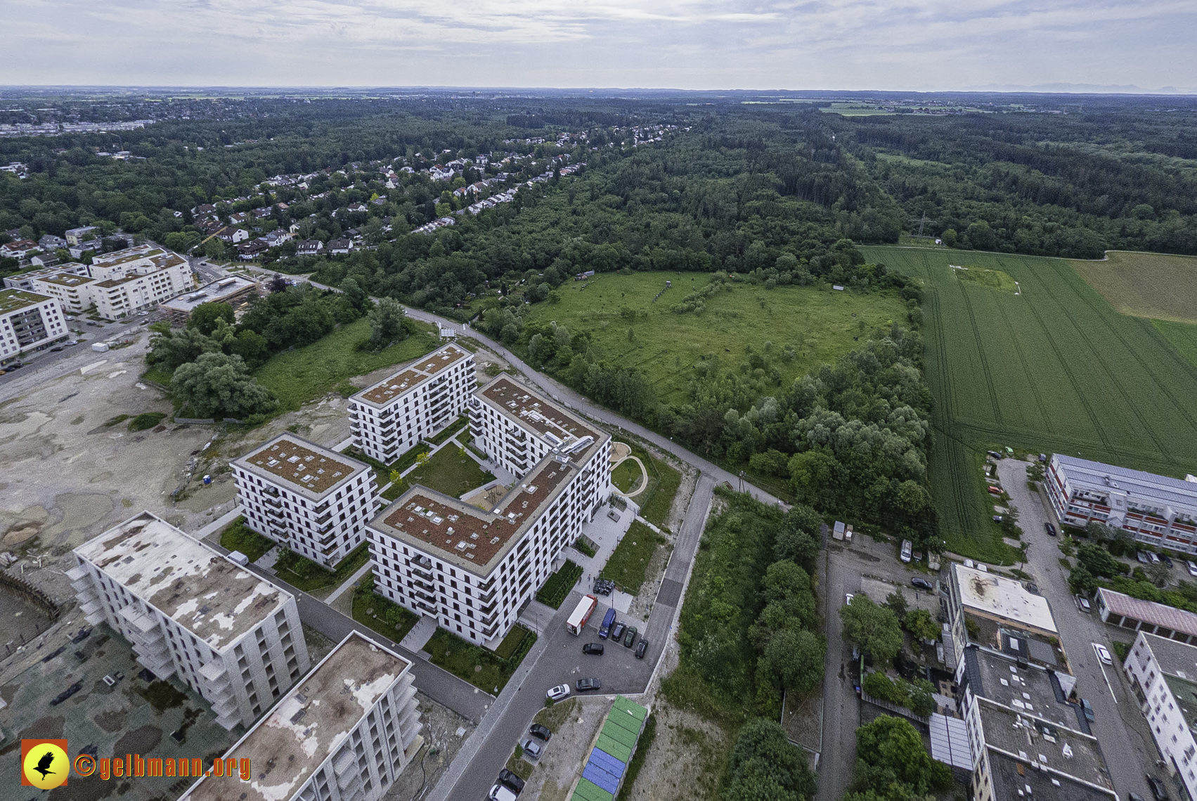 06.06.2024 - Luftbilder der Baustelle Alexisquartier und Pandion Verde in Neuperlach 06.06.2024 - Luftbilder der Baustelle Alexisquartier und Pandion Verde in Neuperlach
