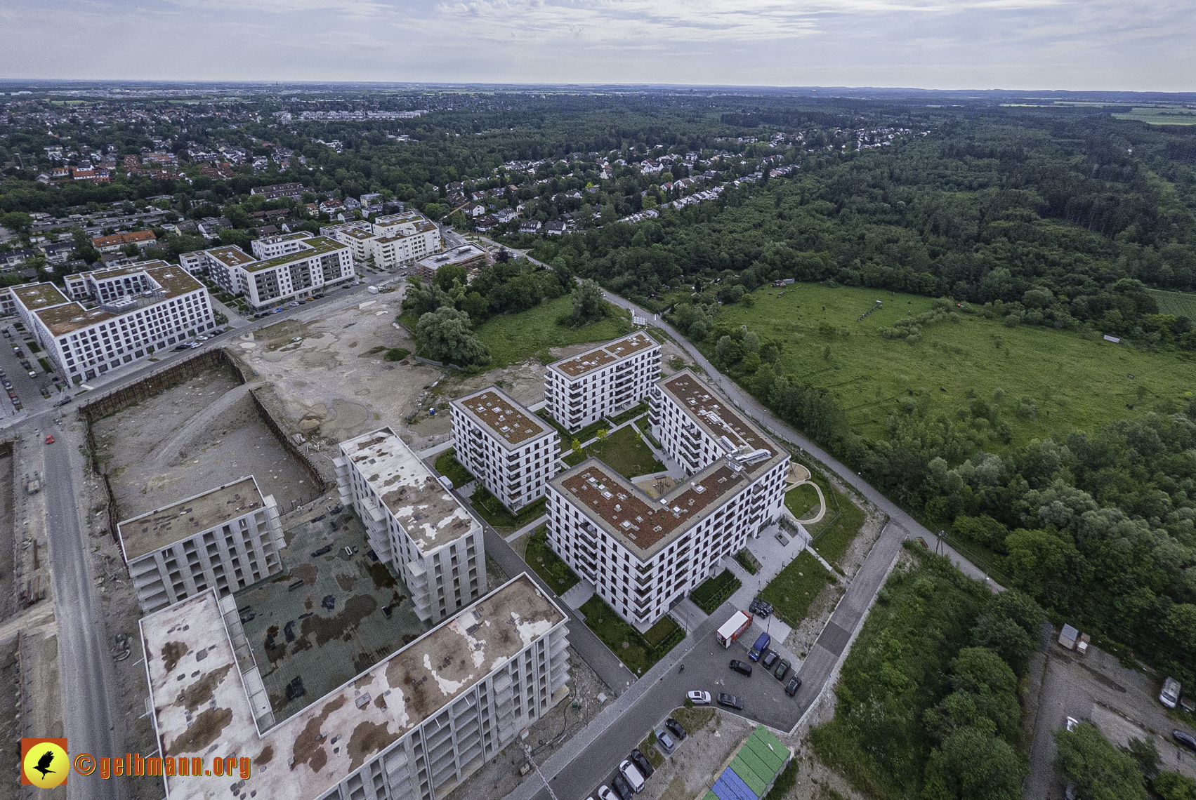 06.06.2024 - Luftbilder der Baustelle Alexisquartier und Pandion Verde in Neuperlach 06.06.2024 - Luftbilder der Baustelle Alexisquartier und Pandion Verde in Neuperlach