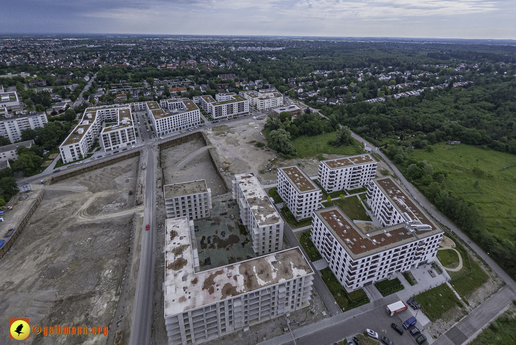 06.06.2024 - Luftbilder der Baustelle Alexisquartier und Pandion Verde in Neuperlach 06.06.2024 - Luftbilder der Baustelle Alexisquartier und Pandion Verde in Neuperlach
