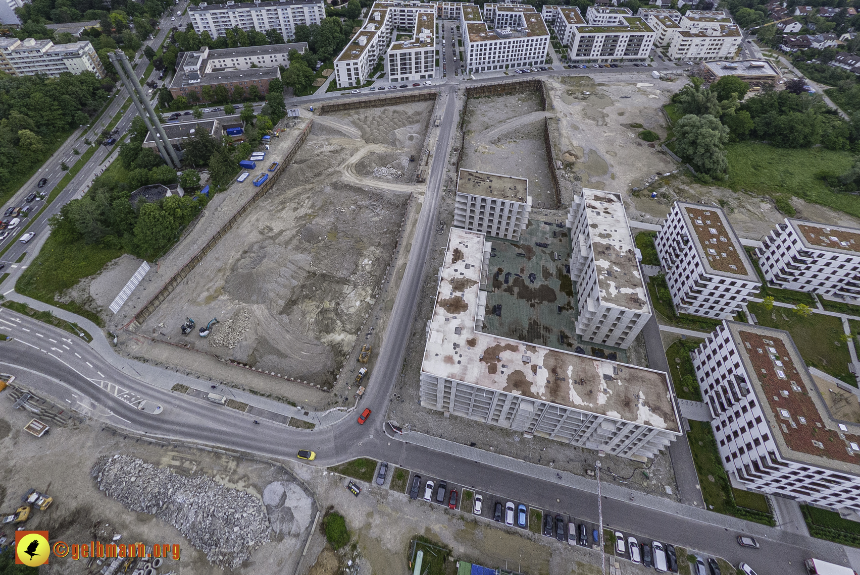 06.06.2024 - Luftbilder der Baustelle Alexisquartier und Pandion Verde in Neuperlach 06.06.2024 - Luftbilder der Baustelle Alexisquartier und Pandion Verde in Neuperlach