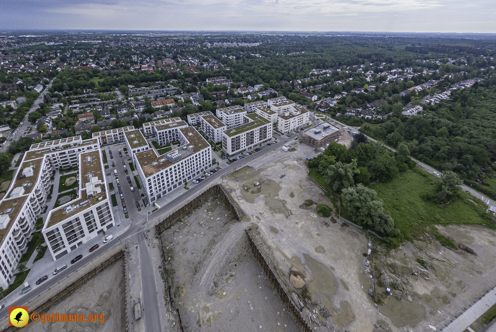 06.06.2024 - Luftbilder der Baustelle Alexisquartier und Pandion Verde in Neuperlach 06.06.2024 - Luftbilder der Baustelle Alexisquartier und Pandion Verde in Neuperlach