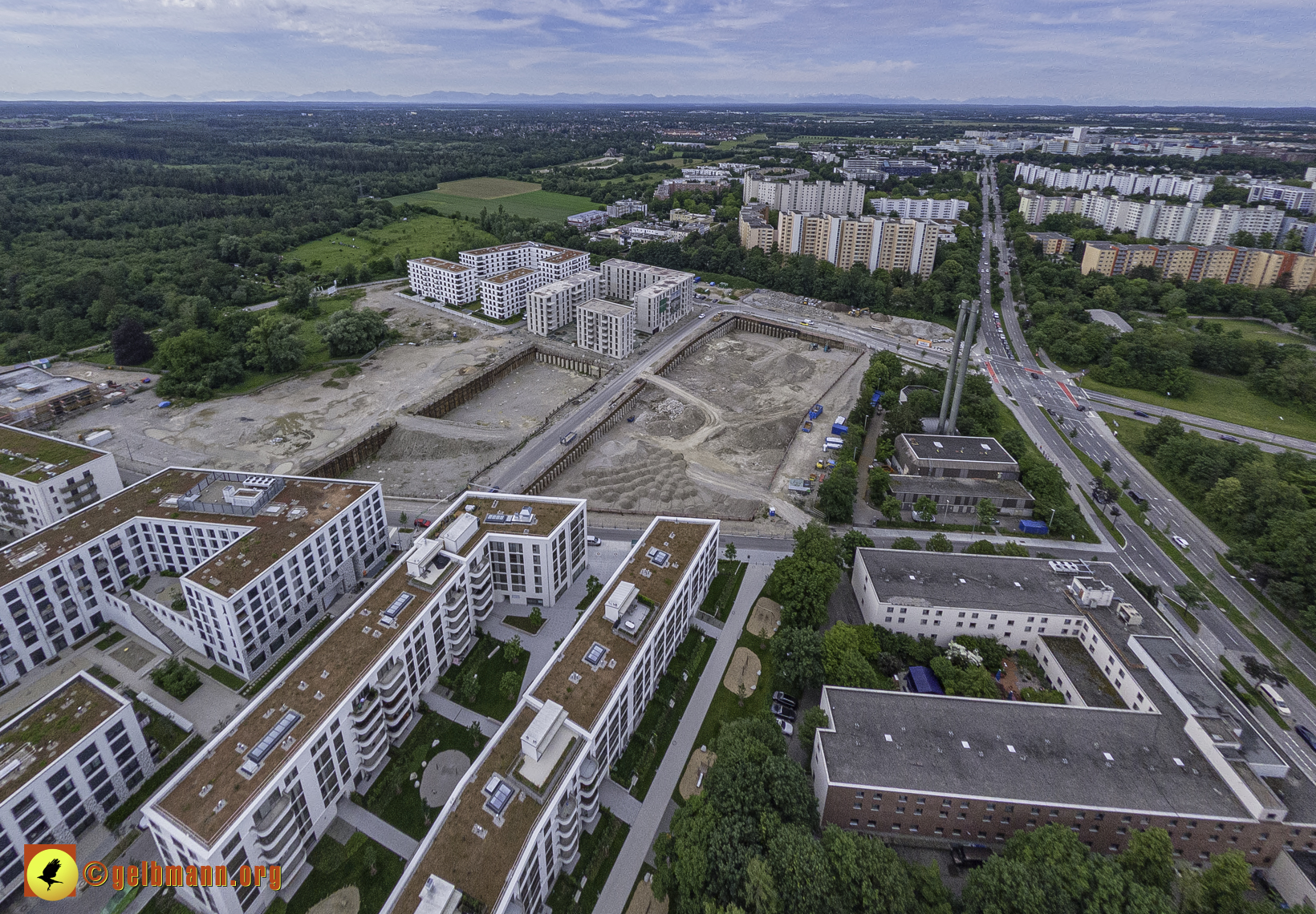 06.06.2024 - Luftbilder der Baustelle Alexisquartier und Pandion Verde in Neuperlach 06.06.2024 - Luftbilder der Baustelle Alexisquartier und Pandion Verde in Neuperlach