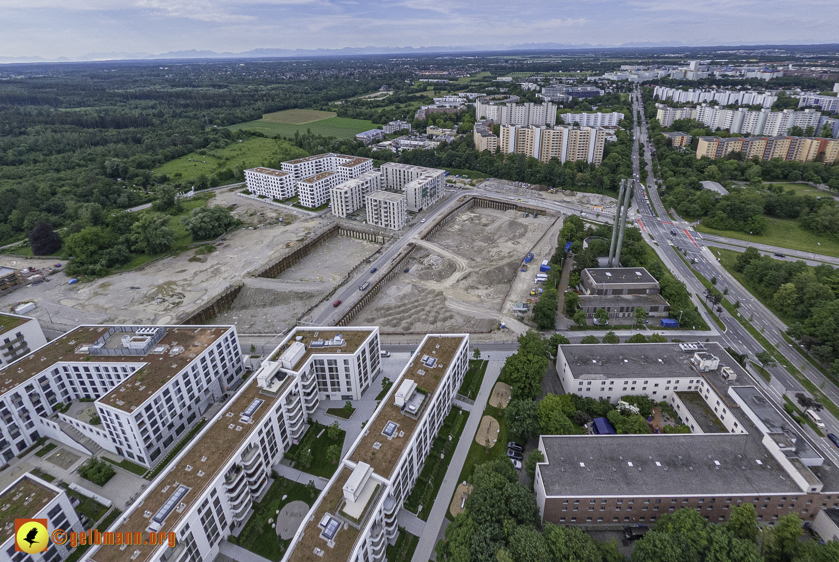06.06.2024 - Luftbilder der Baustelle Alexisquartier und Pandion Verde in Neuperlach 06.06.2024 - Luftbilder der Baustelle Alexisquartier und Pandion Verde in Neuperlach