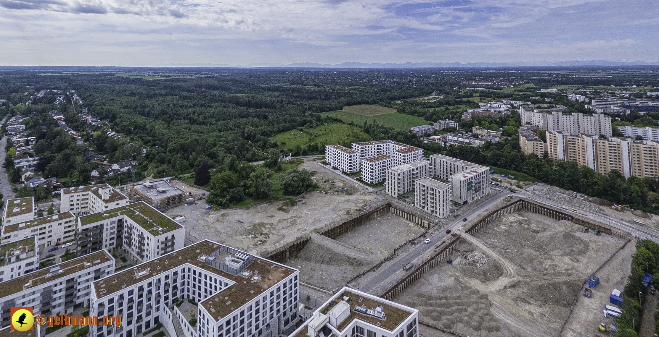 06.06.2024 - Luftbilder der Baustelle Alexisquartier und Pandion Verde in Neuperlach 06.06.2024 - Luftbilder der Baustelle Alexisquartier und Pandion Verde in Neuperlach