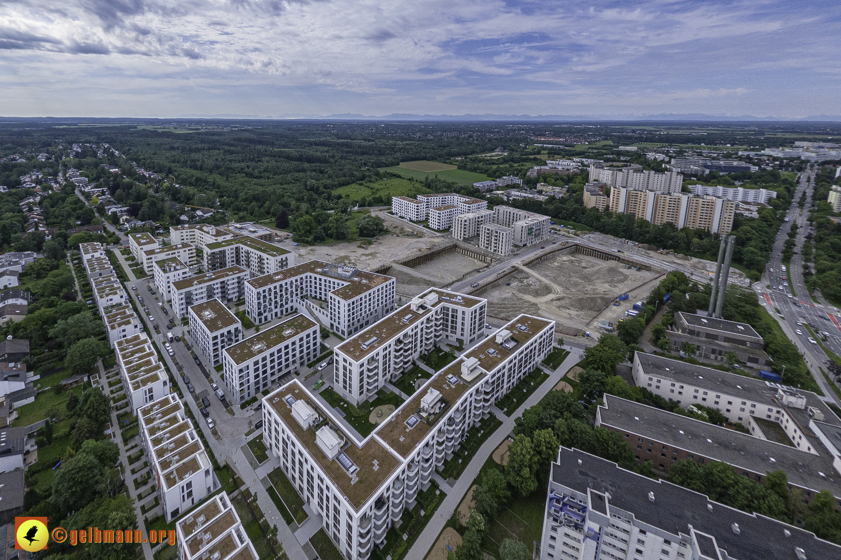 06.06.2024 - Luftbilder der Baustelle Alexisquartier und Pandion Verde in Neuperlach 06.06.2024 - Luftbilder der Baustelle Alexisquartier und Pandion Verde in Neuperlach