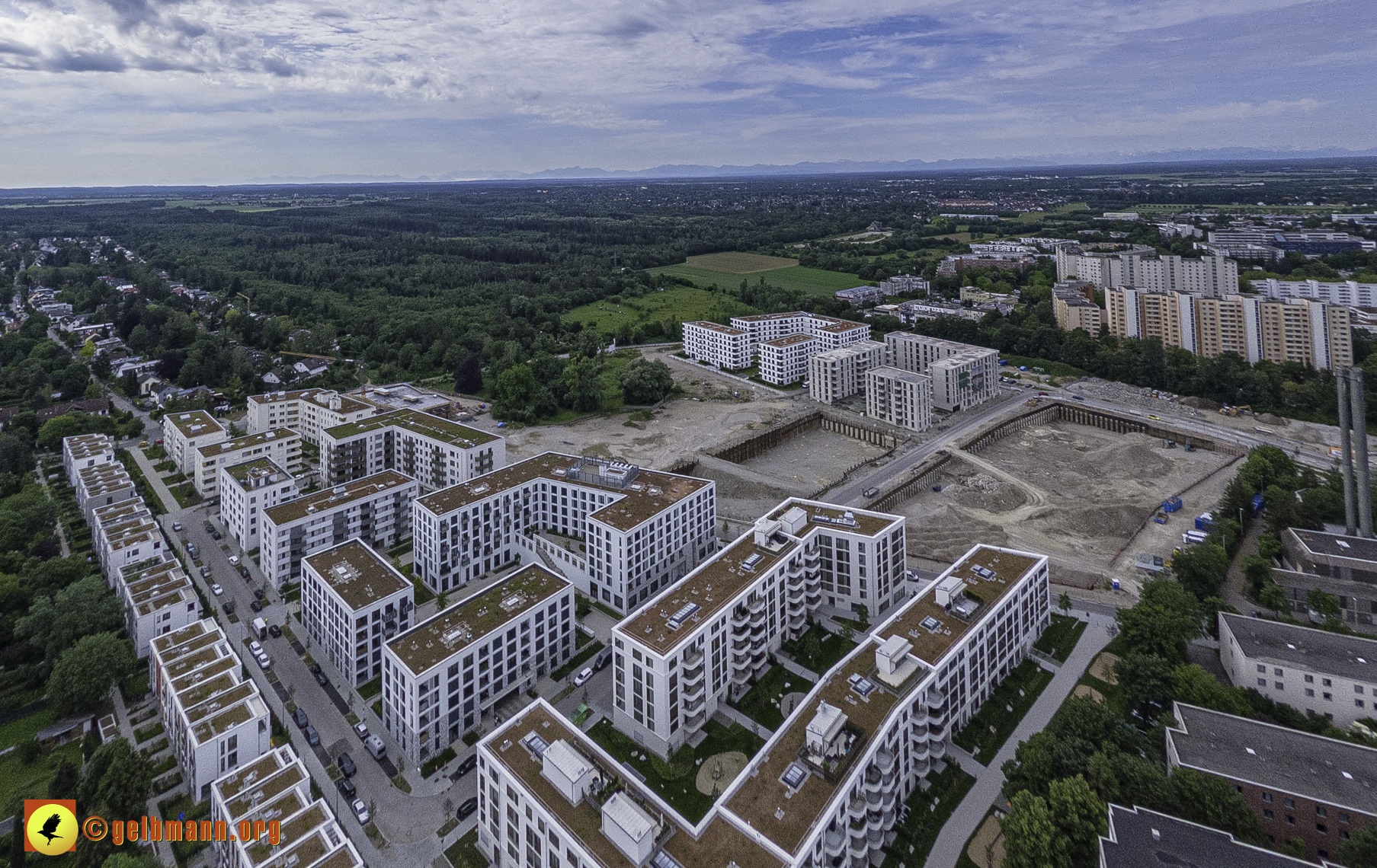 06.06.2024 - Luftbilder der Baustelle Alexisquartier und Pandion Verde in Neuperlach 06.06.2024 - Luftbilder der Baustelle Alexisquartier und Pandion Verde in Neuperlach