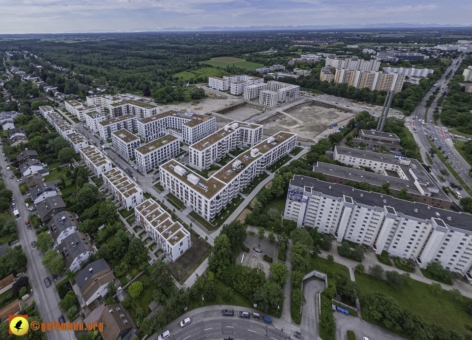 06.06.2024 - Luftbilder der Baustelle Alexisquartier und Pandion Verde in Neuperlach 06.06.2024 - Luftbilder der Baustelle Alexisquartier und Pandion Verde in Neuperlach
