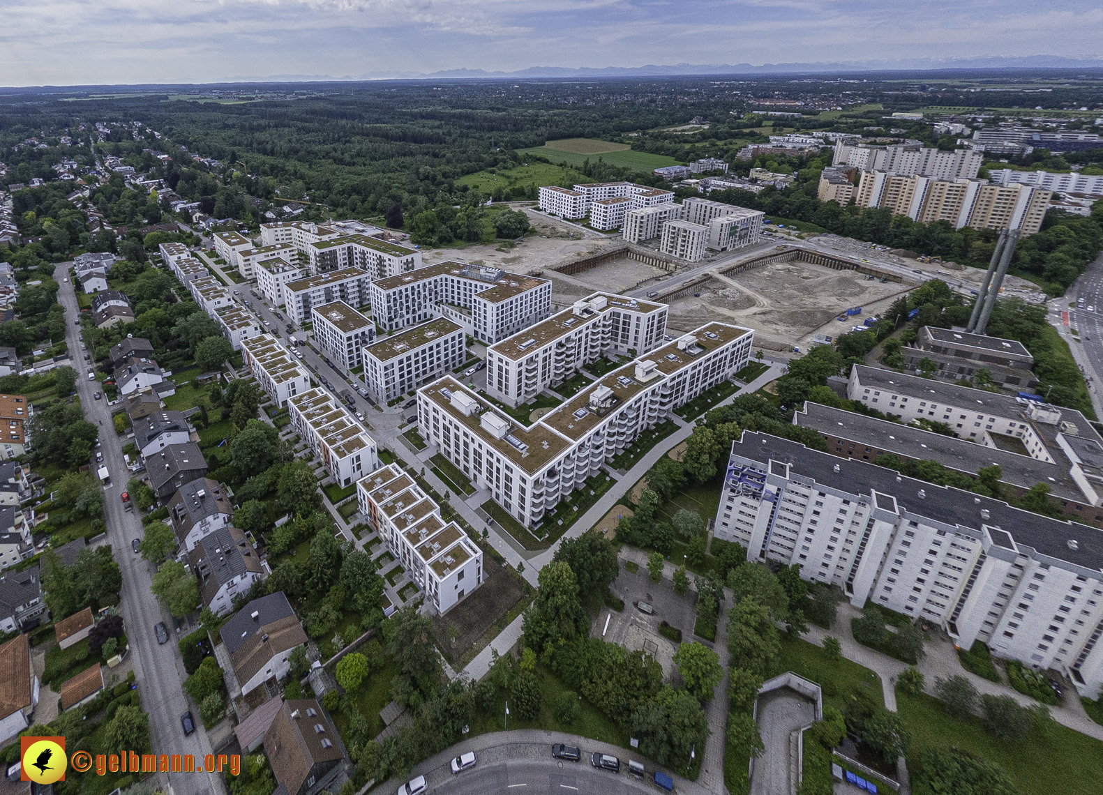 06.06.2024 - Luftbilder der Baustelle Alexisquartier und Pandion Verde in Neuperlach 06.06.2024 - Luftbilder der Baustelle Alexisquartier und Pandion Verde in Neuperlach
