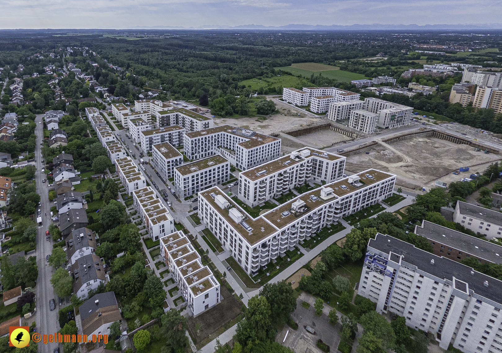 06.06.2024 - Luftbilder der Baustelle Alexisquartier und Pandion Verde in Neuperlach 06.06.2024 - Luftbilder der Baustelle Alexisquartier und Pandion Verde in Neuperlach
