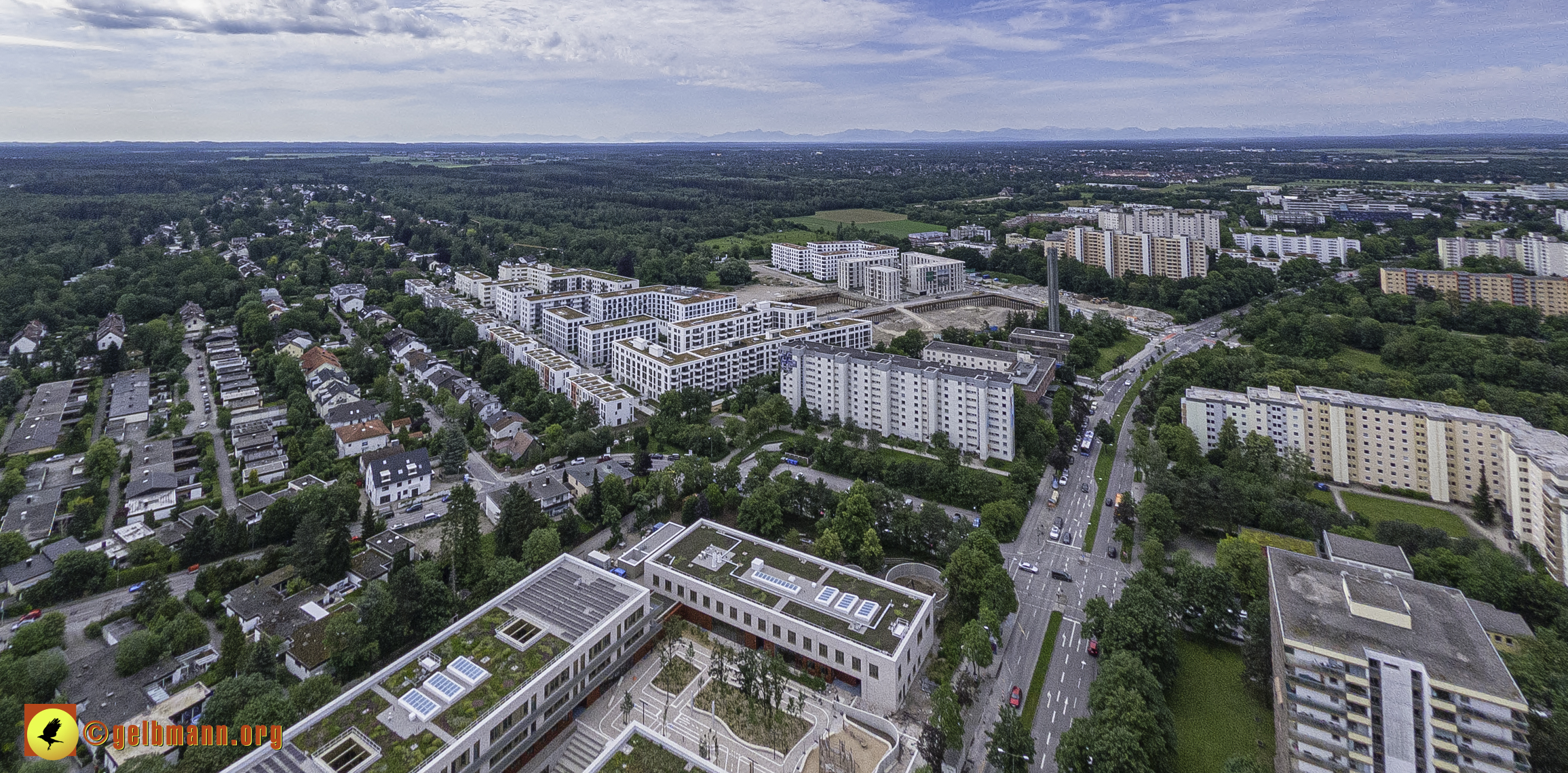 06.06.2024 - Luftbilder der Baustelle Alexisquartier und Pandion Verde in Neuperlach 06.06.2024 - Luftbilder der Baustelle Alexisquartier und Pandion Verde in Neuperlach