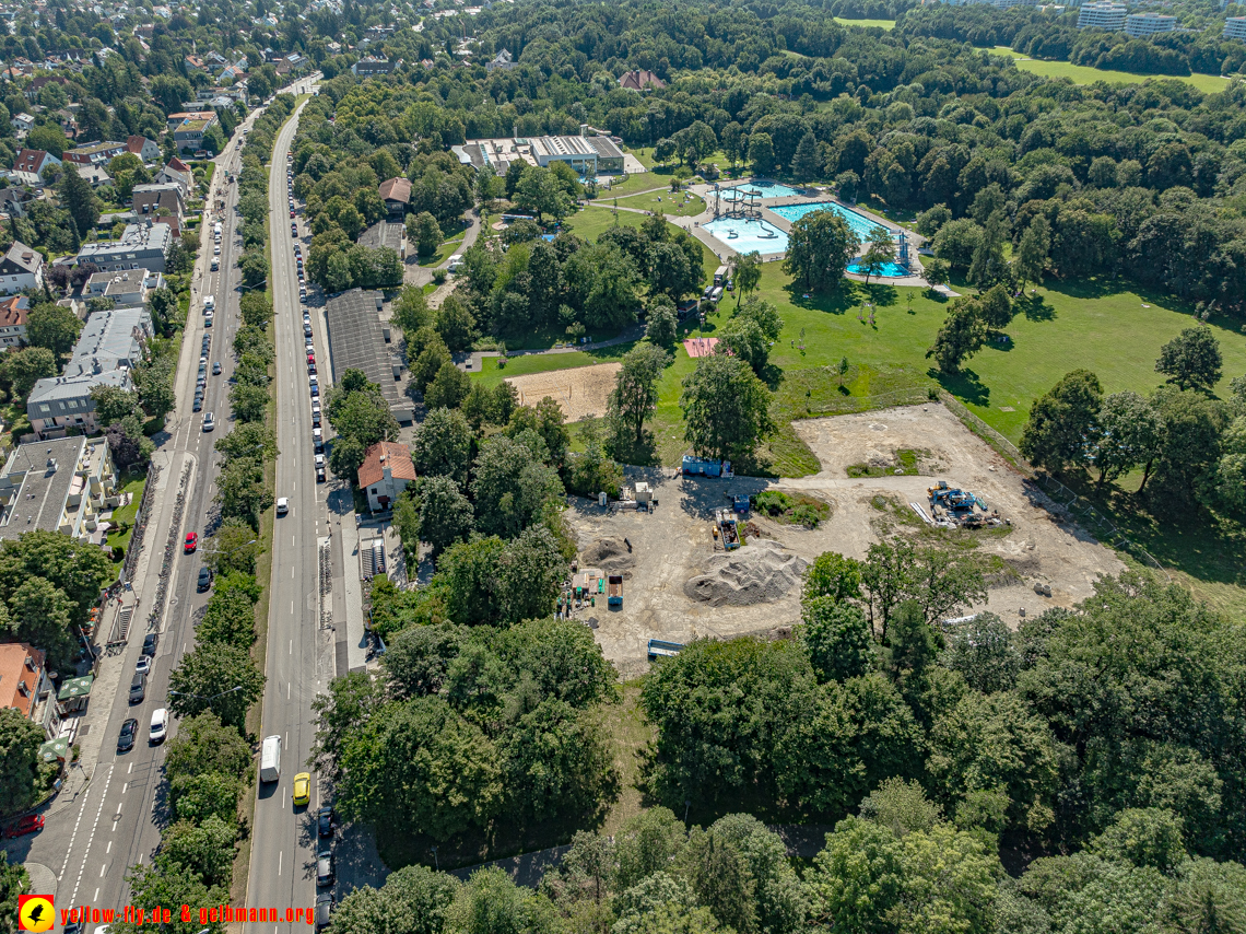 06.08.2024 - die Geothermiebaustelle am Michaelibad in Berg am Laim